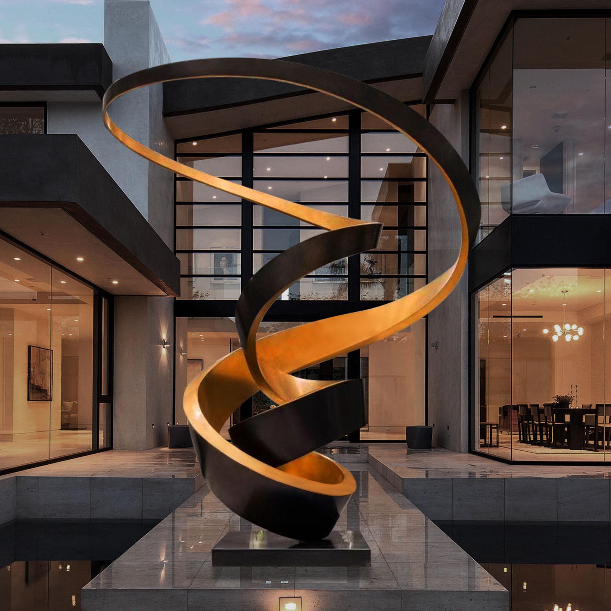 Crafting Modern Movement: The Story Behind a 96-Inch Spiral Stainless Steel Sculpture in Texas