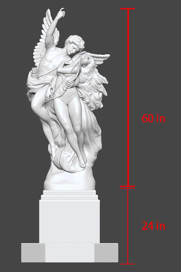 Custom Link for Patrick Browne of Cupid and Psyche Marble Sculpture