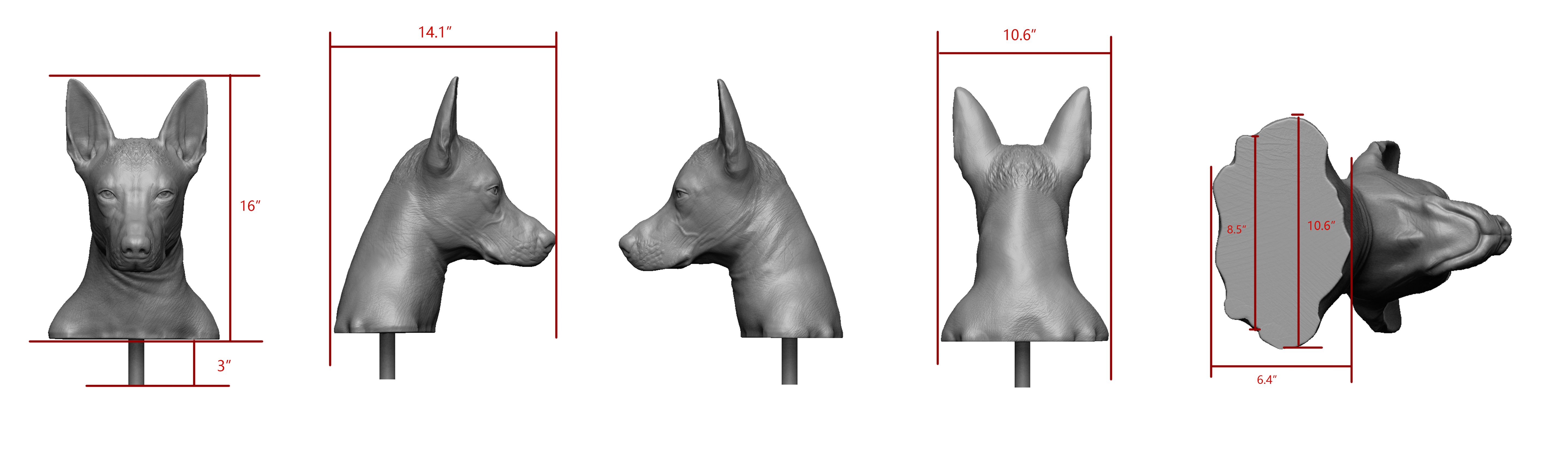 Custom Link for Laura Mattheu of Custom Dog Head Sculpture-50% Balance
