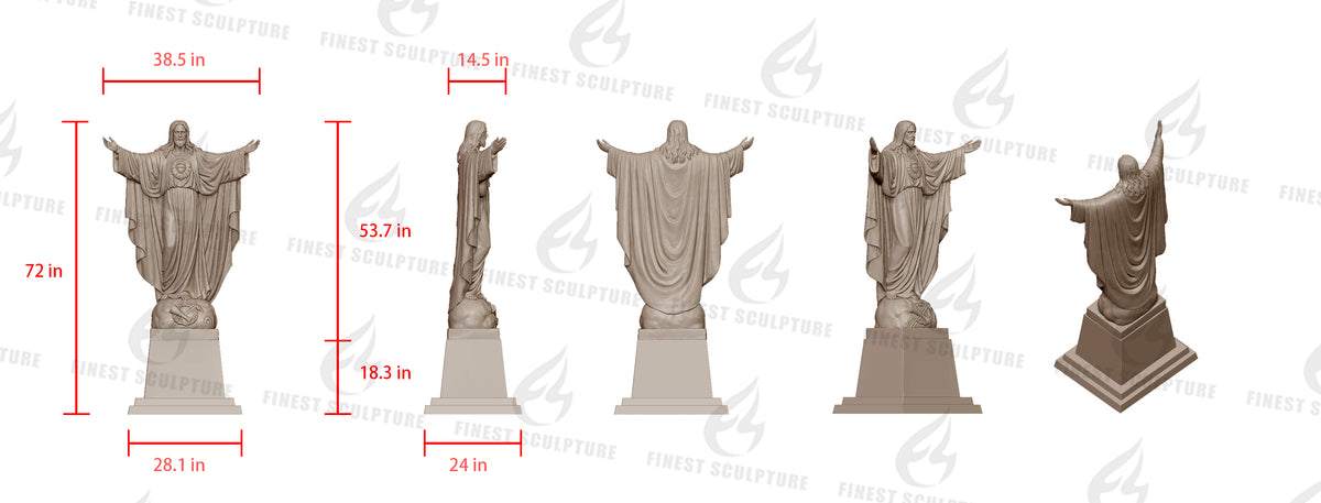 Custom Link for Amy Meads of Custom The Sacred Heart of Jesus statue-50% Deposit
