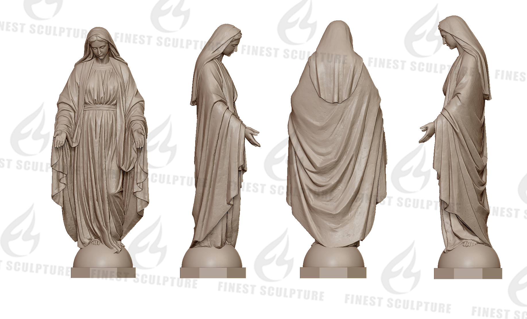 Custom Link for Angela Haare of Custom Marble Sculpture Immaculate Conception Virgin Mary Statue