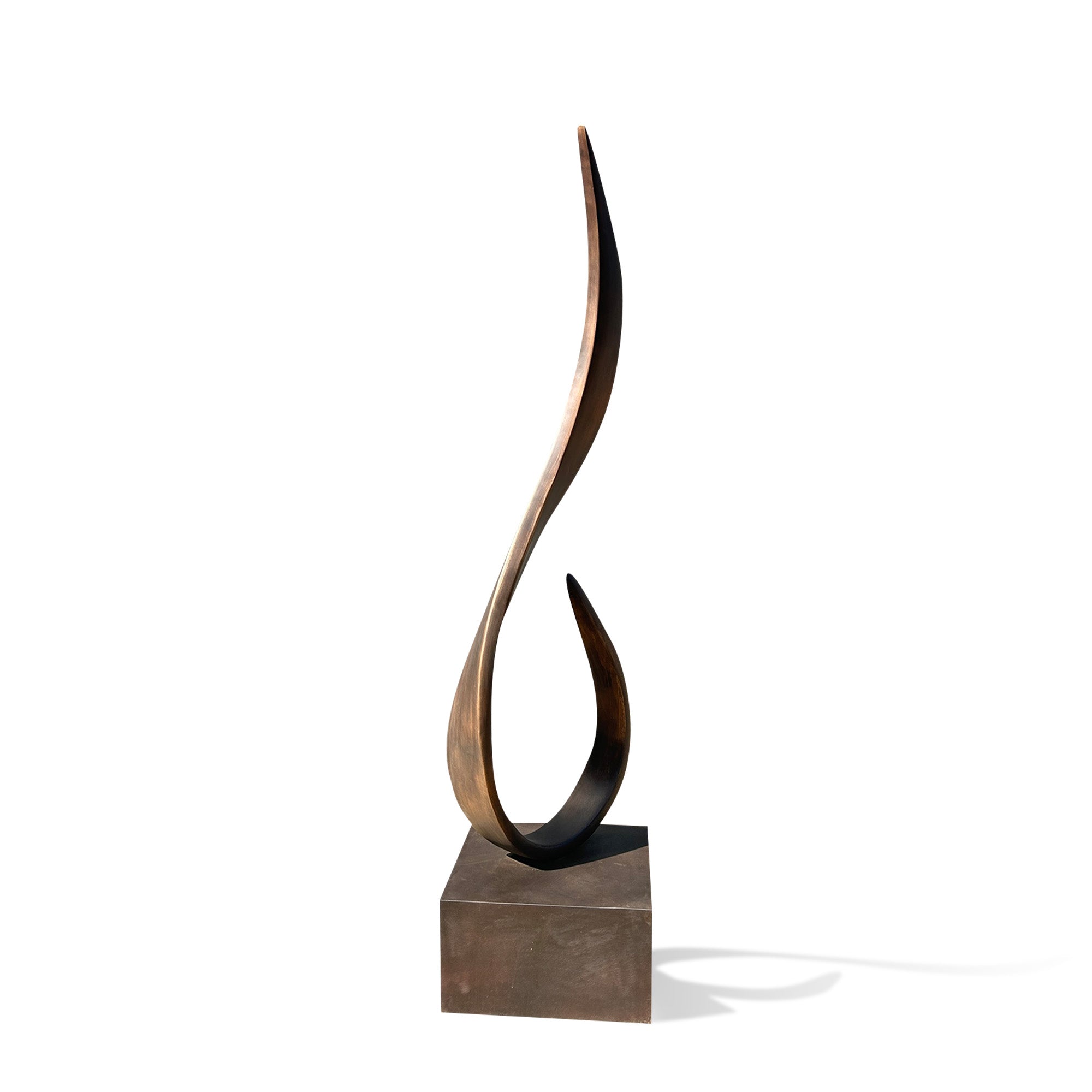 Abstract sculpture on a white background