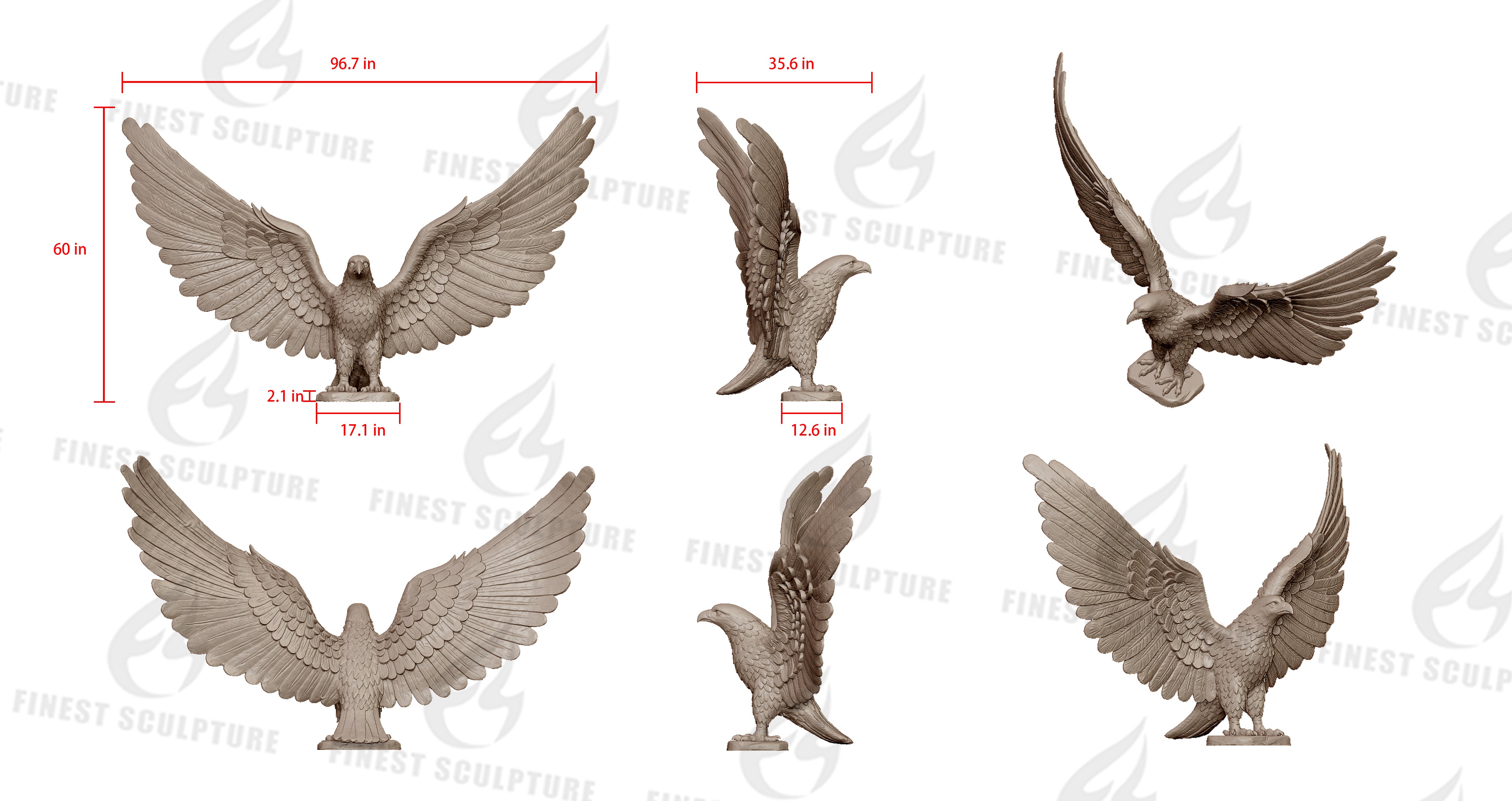 Custom Link for Garrett Moore of Custom Eagle Sculpture-Bronze Material