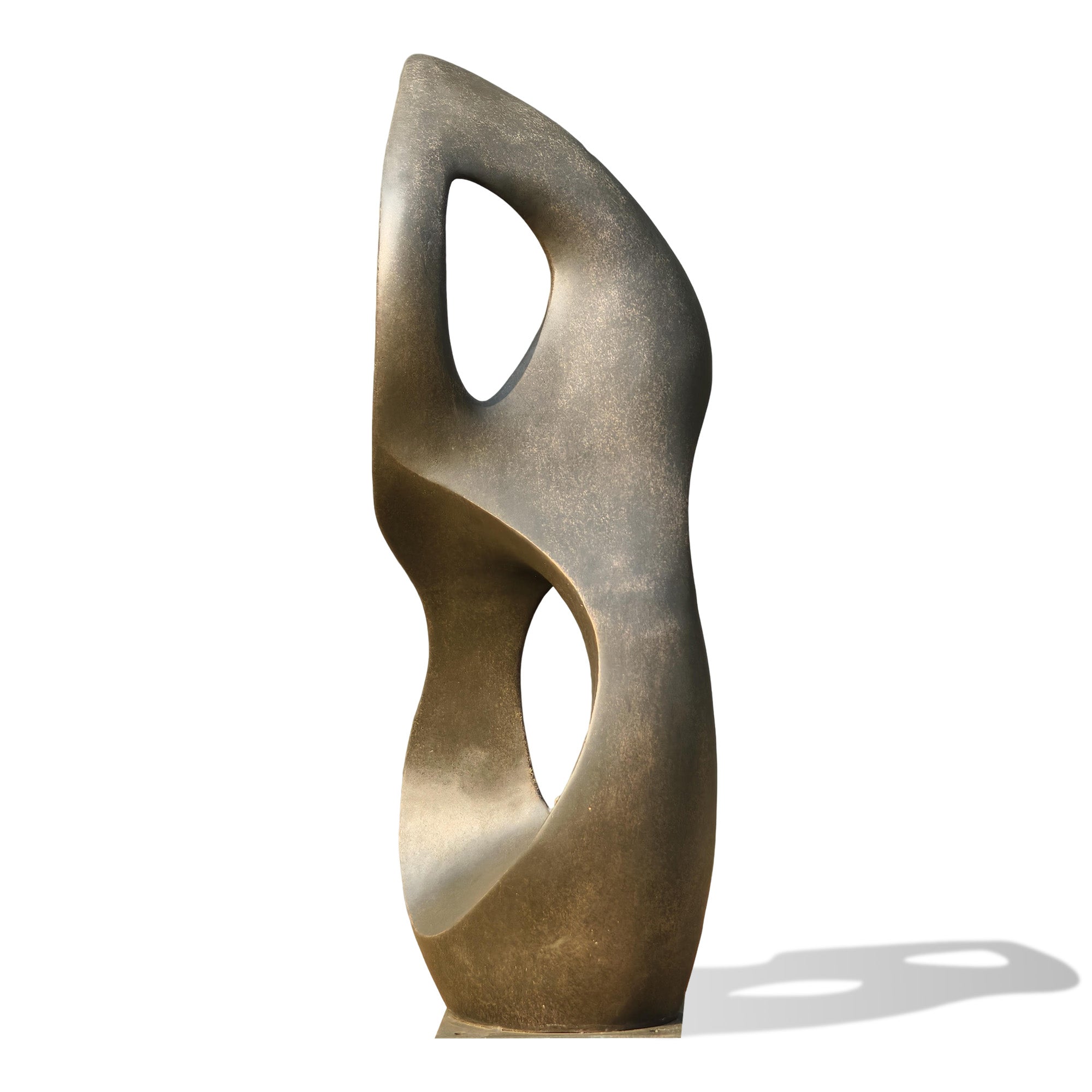 Modern abstract bronze garden sculpture for backyard