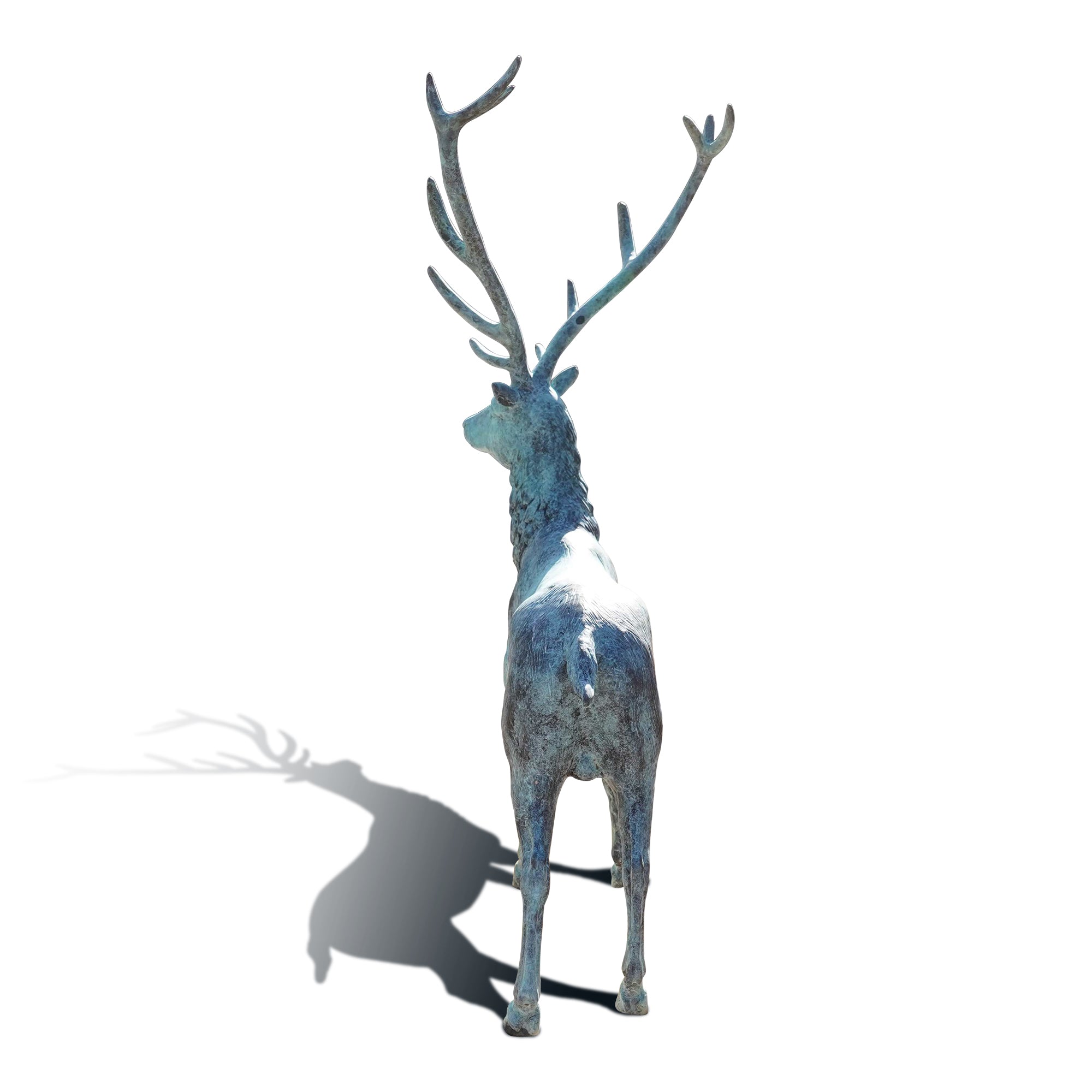 Decorative deer figure with antlers on a white background