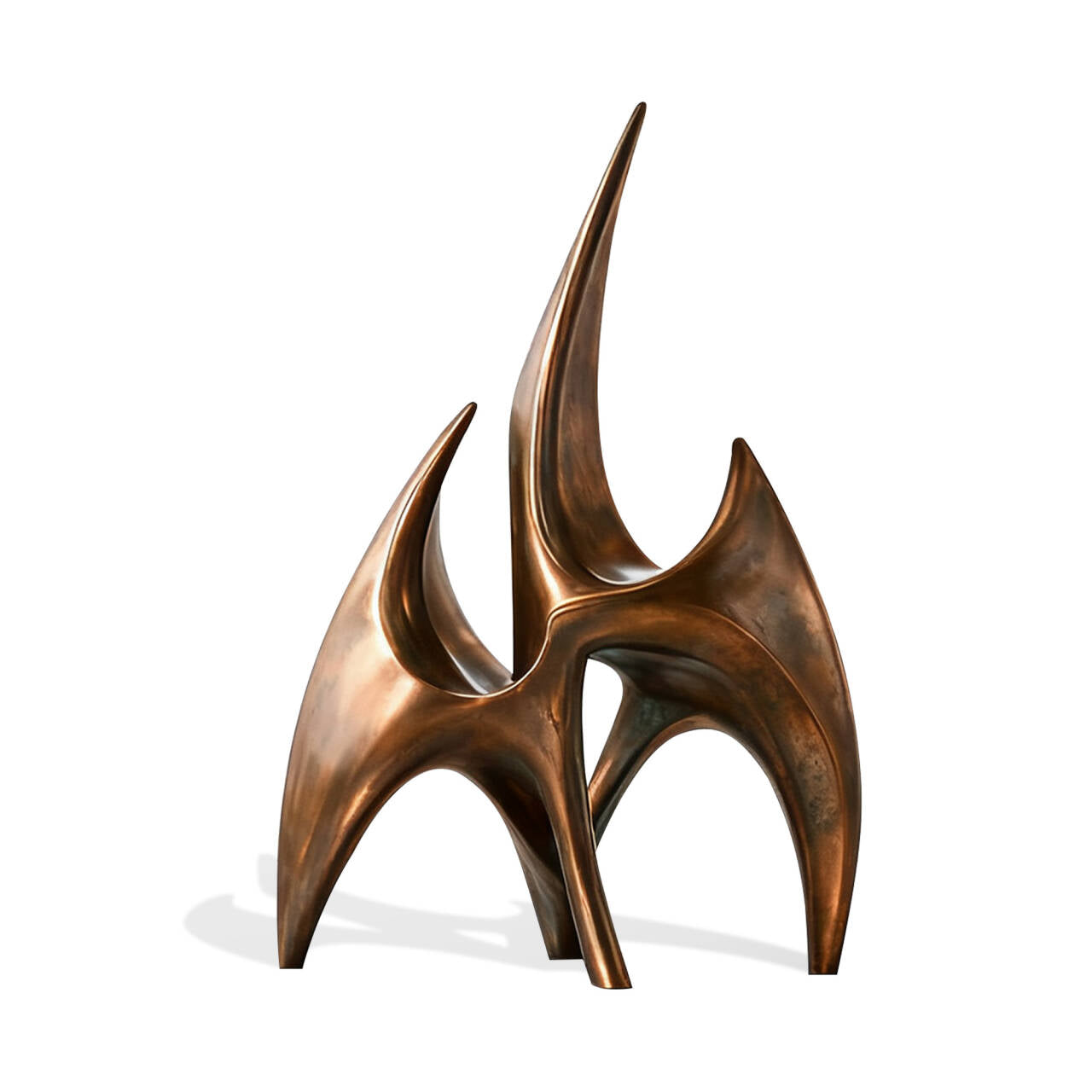 FINEST “Rising Form” Abstract Bronze Indoor and Outdoor Sculpture for Luxury Interior and Gallery Spaces FB-174