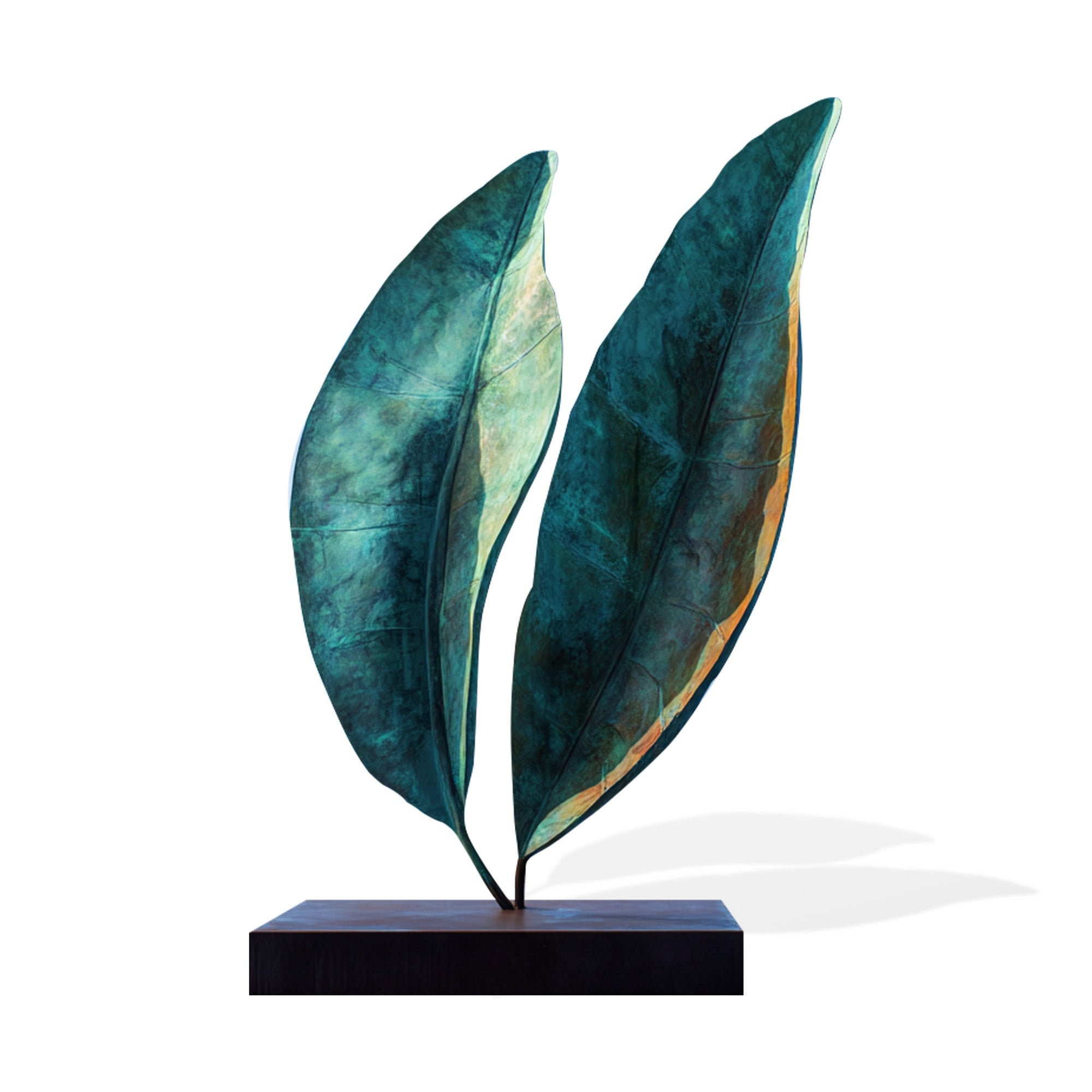 FINEST Verdant Leaves - Custom Size Modern Bronze Leaf Sculpture for Luxury Gardens and Outdoor Spaces FB-204