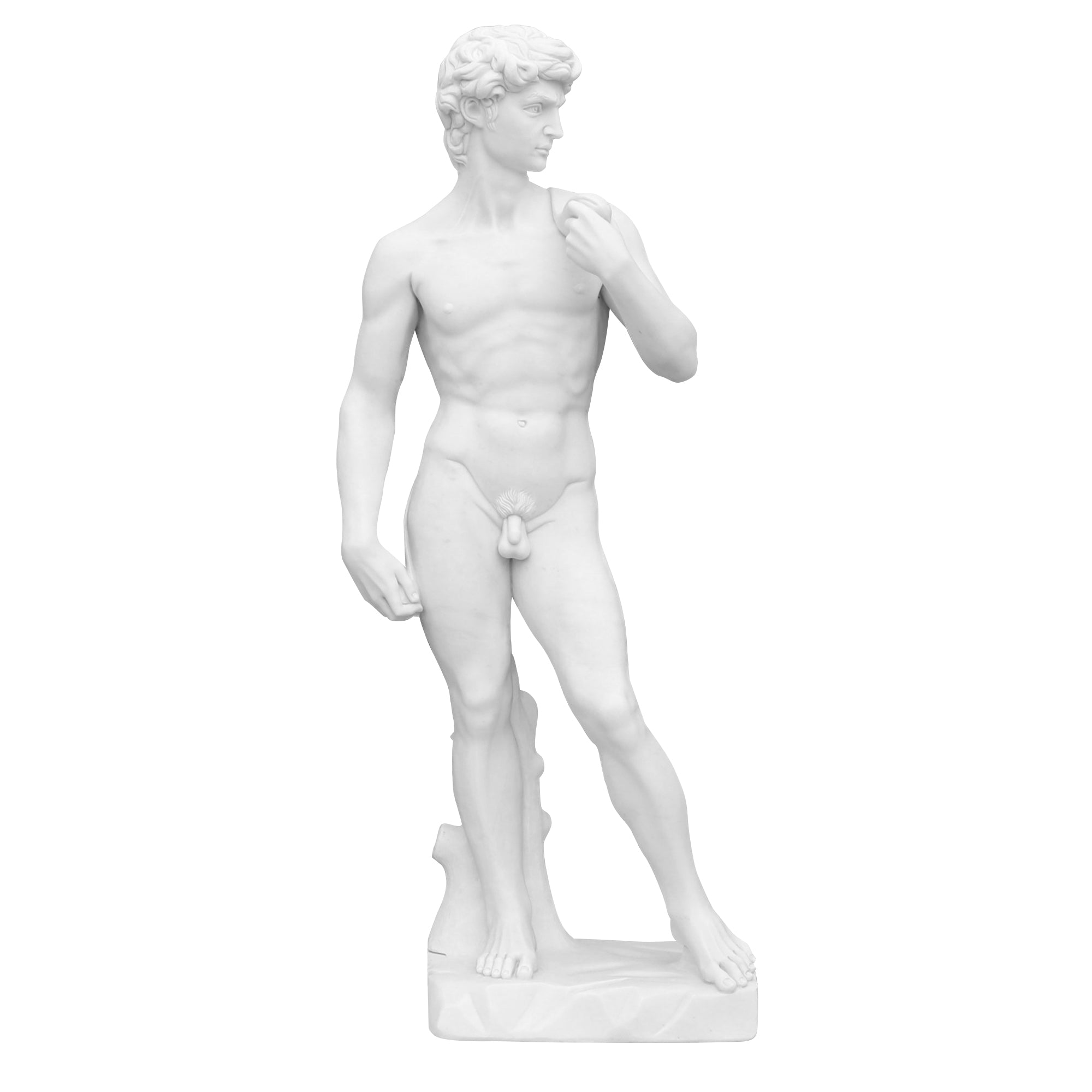 Replica of Michelangelo's David statue in marble