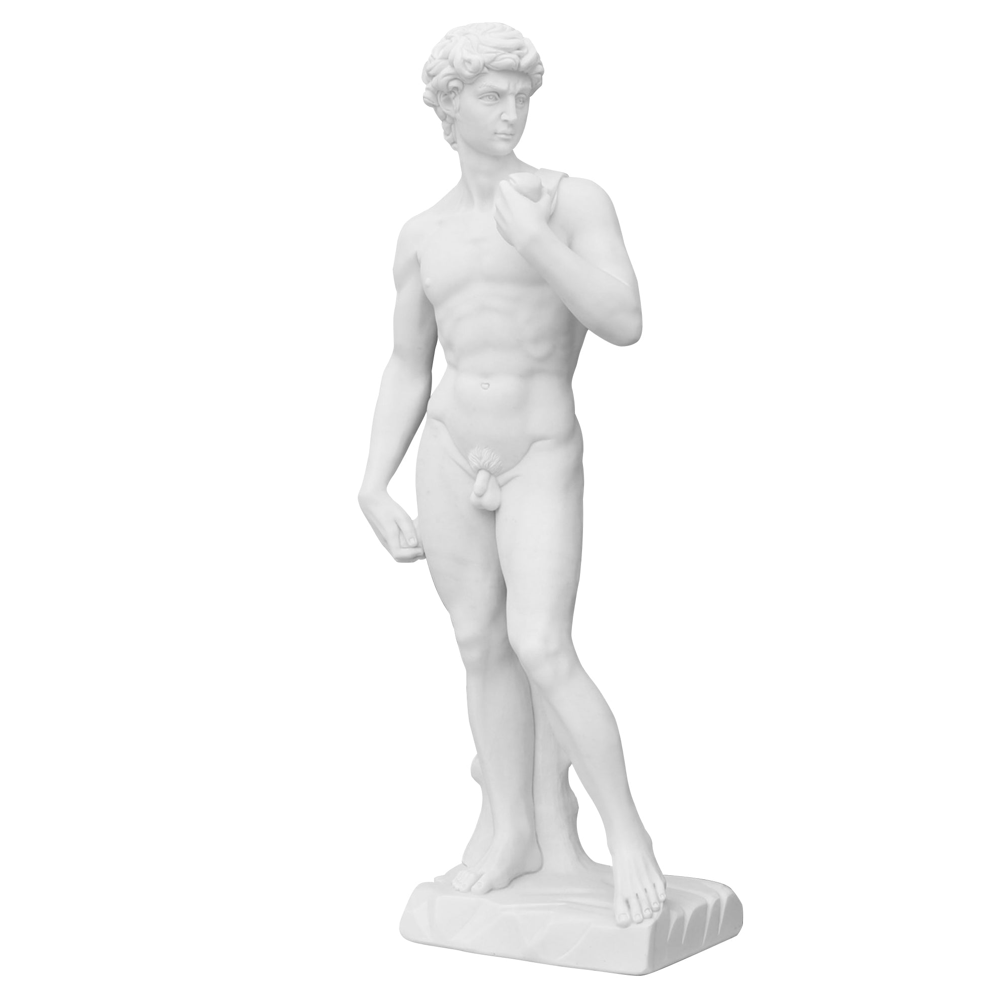 Replica of Michelangelo's David statue in marble