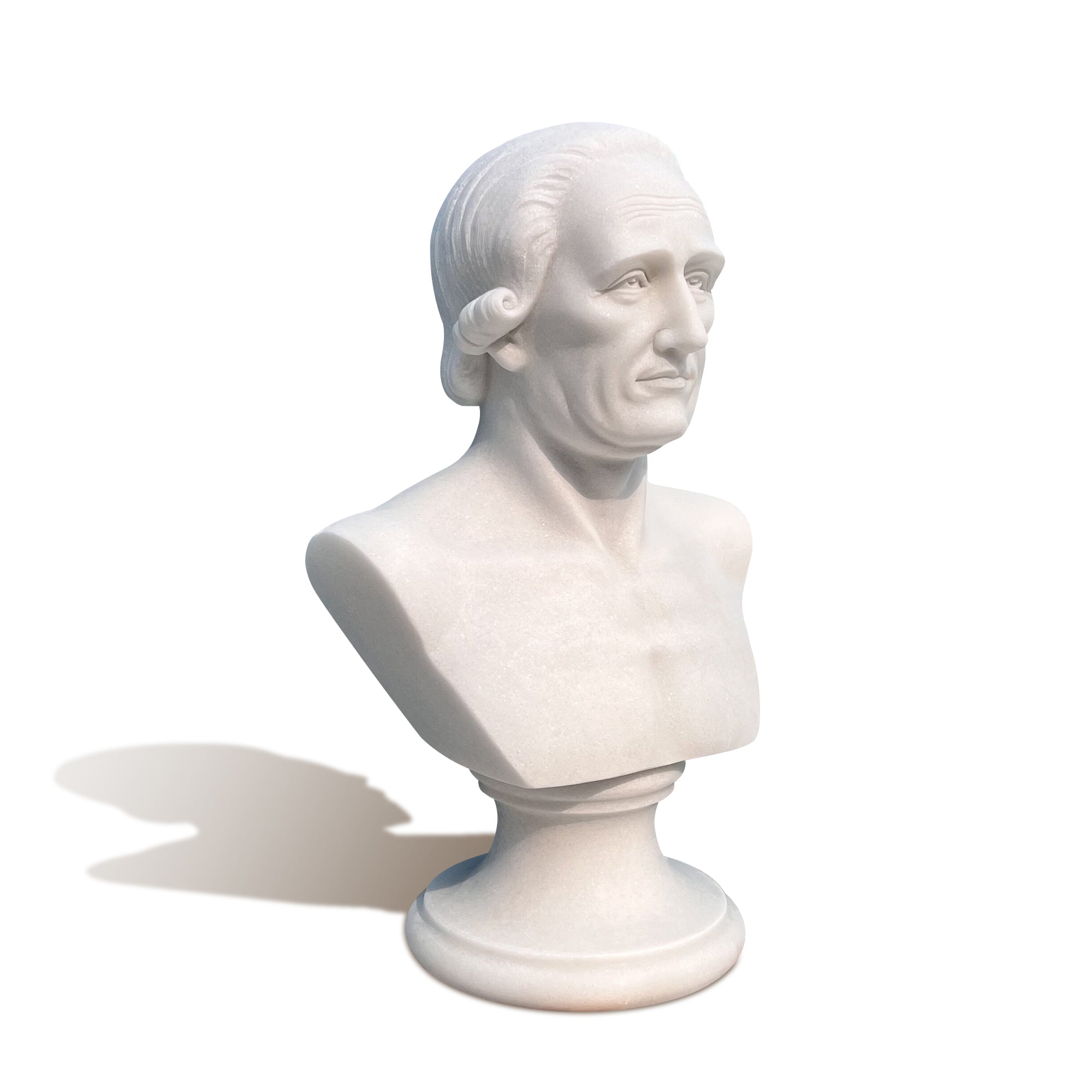 angled front view of Benjamin Hawkins marble bust