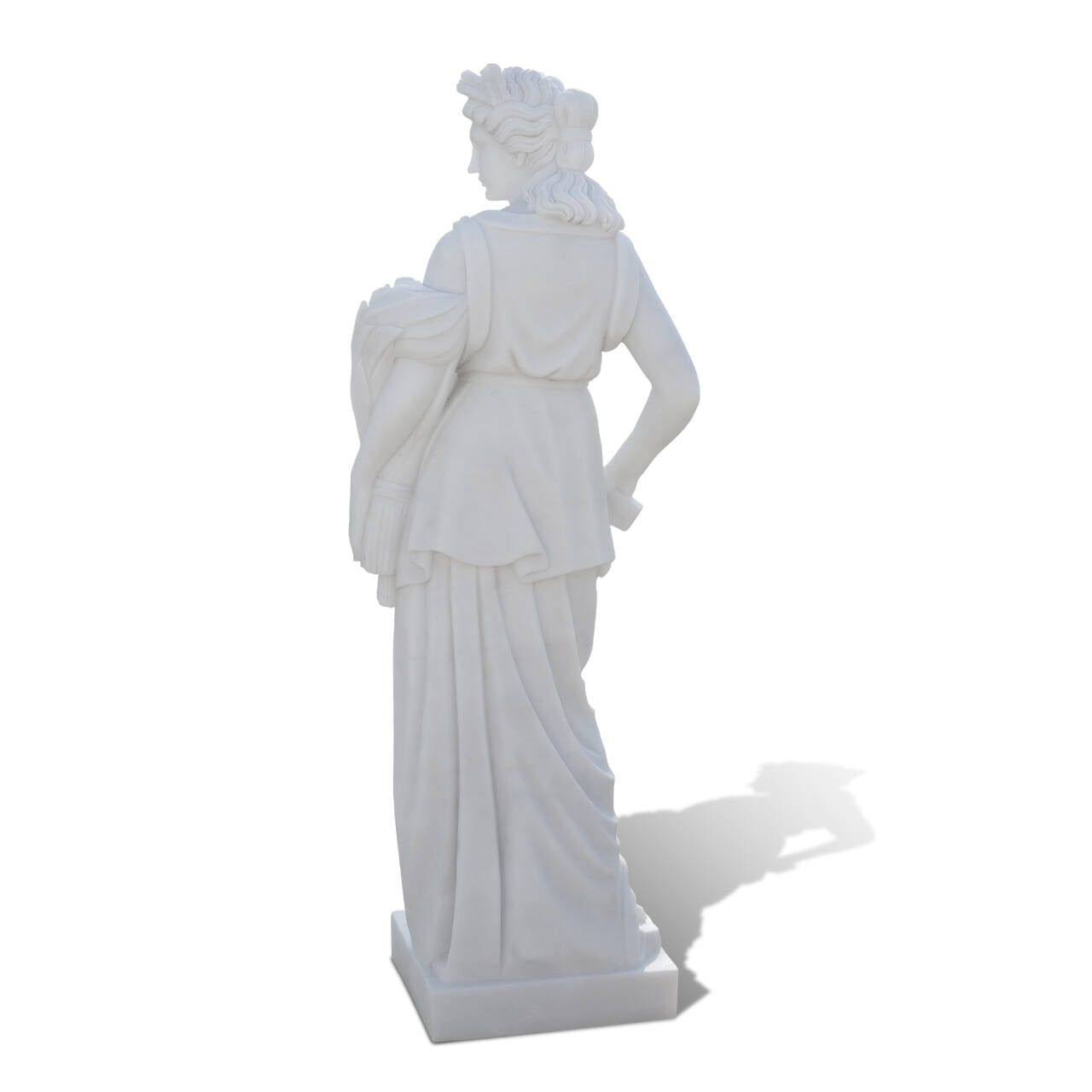 luxury summer marble lady sculpture ideal for estate landscapes back veiw