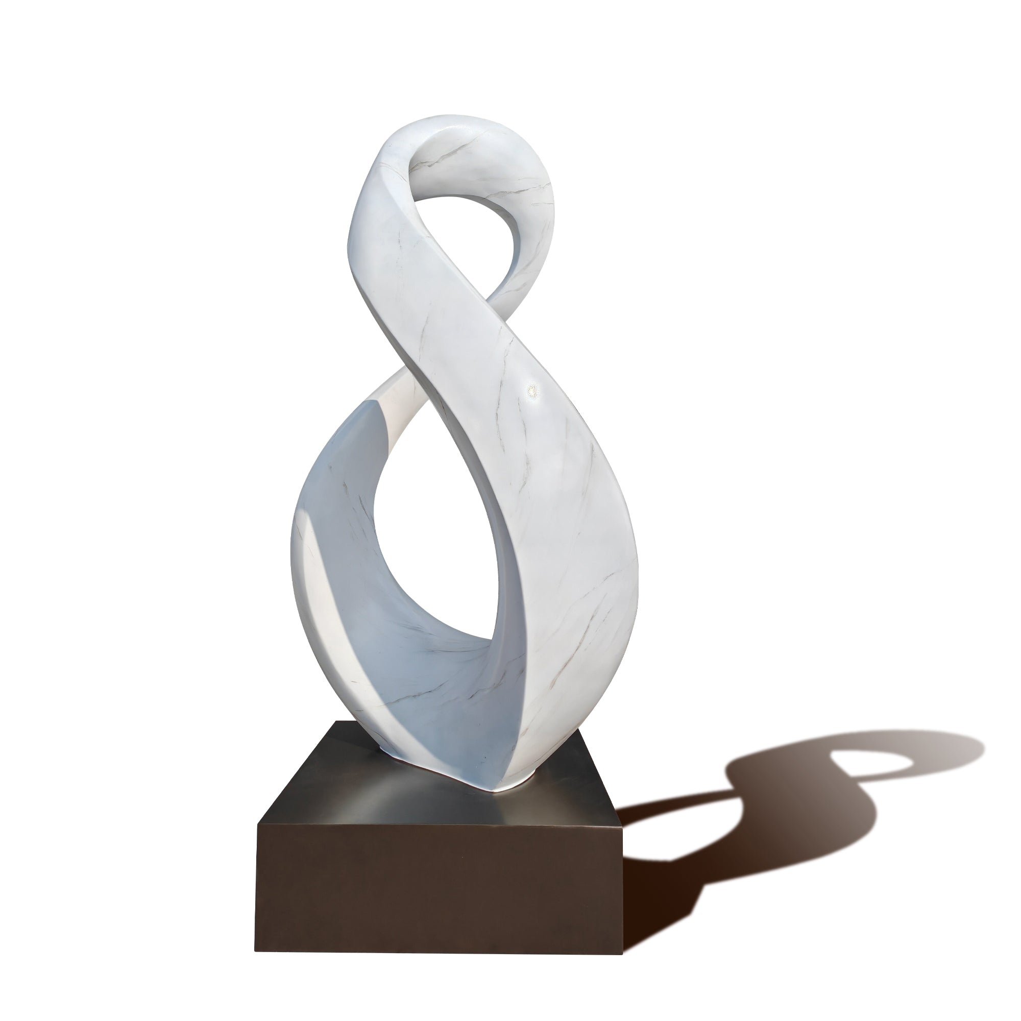 Abstract sculpture on a white background