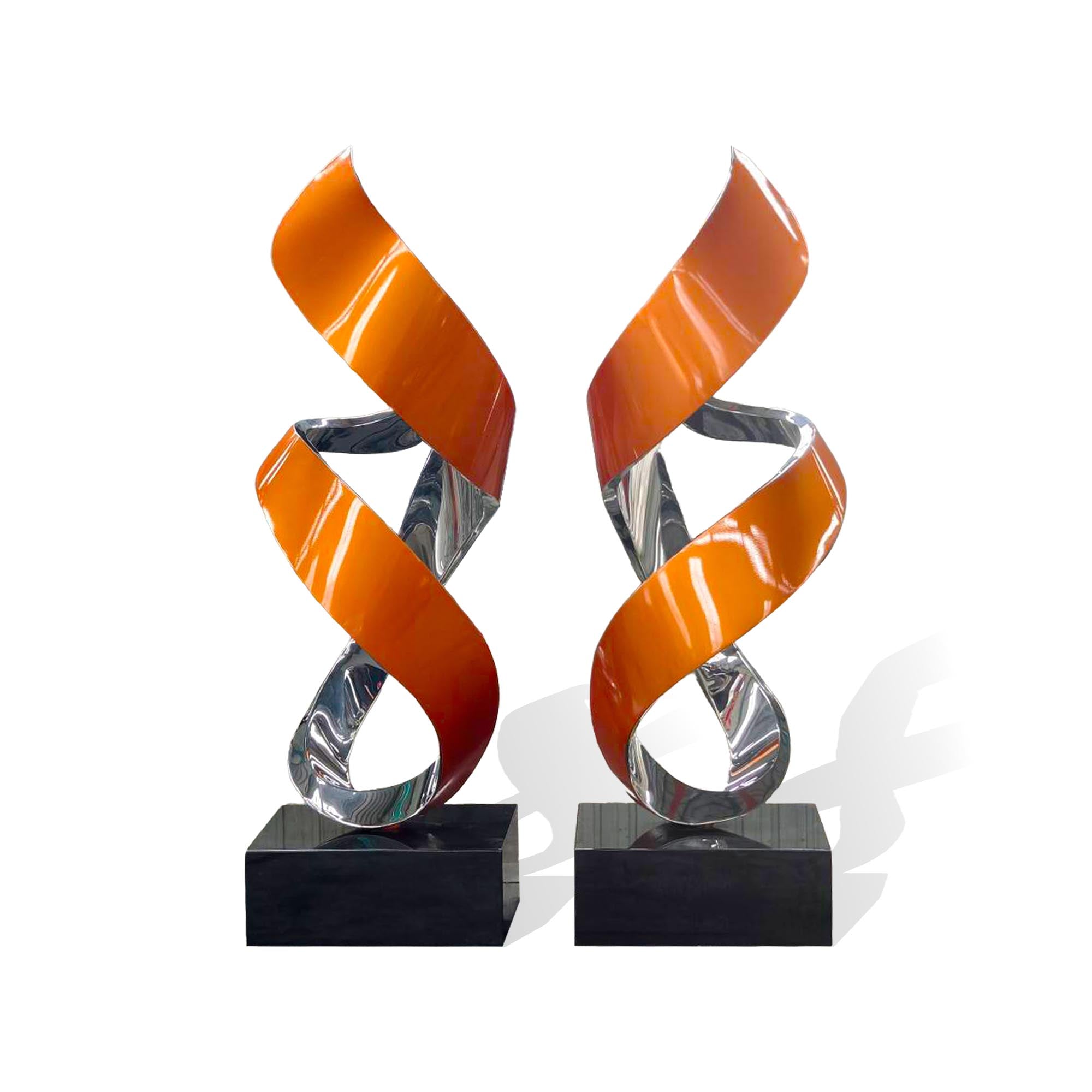 abstract gold stainless steel sculpture modern art decor for garden lobby hotel or office display