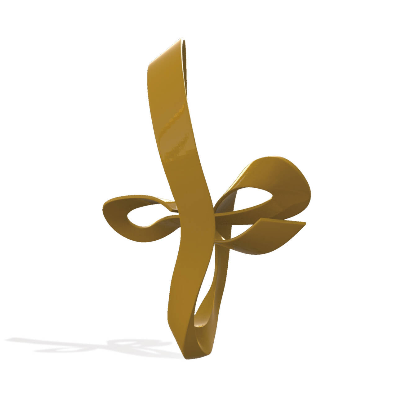 Gold decorative object on a white background