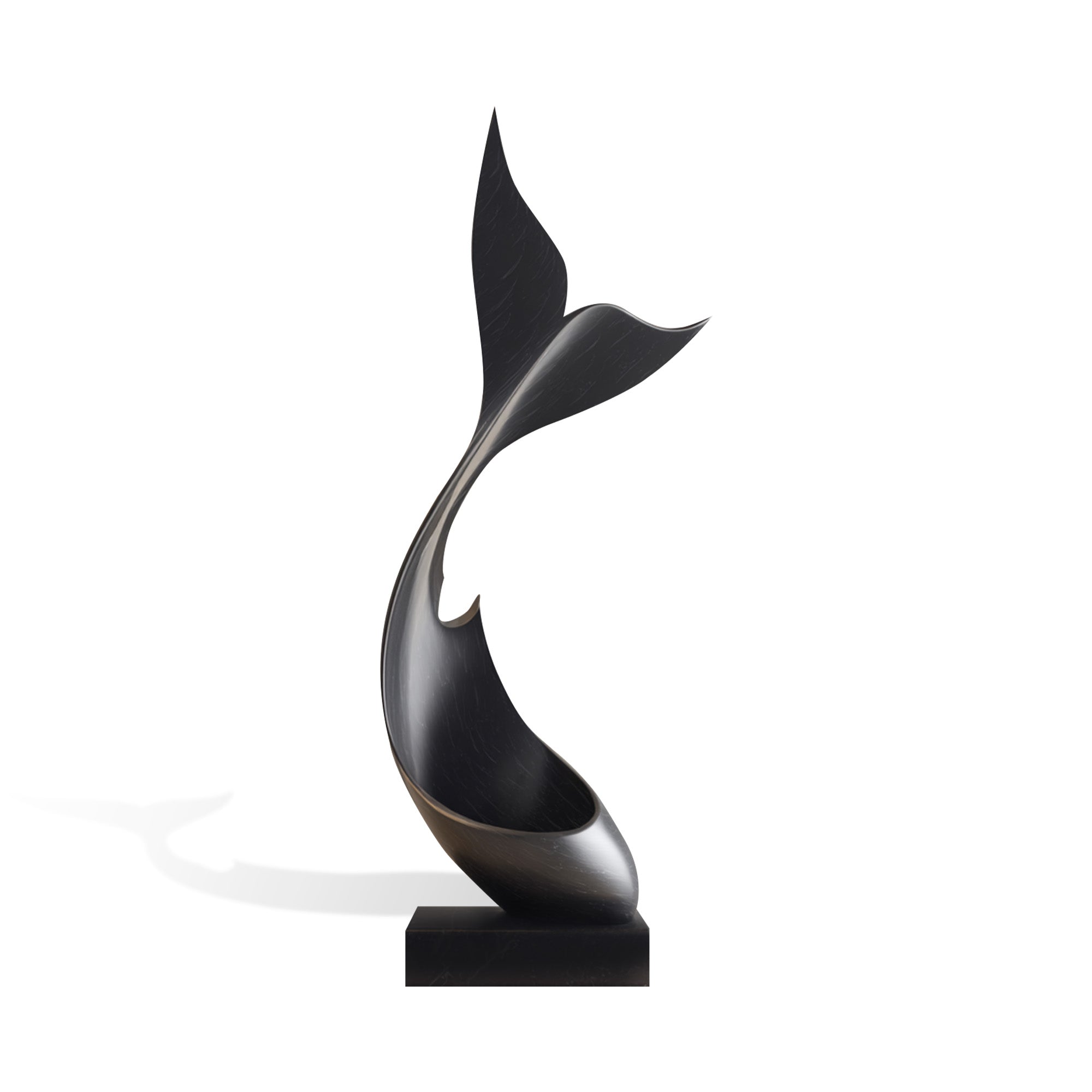 Contemporary Black Stainless Steel Floor Sculpture