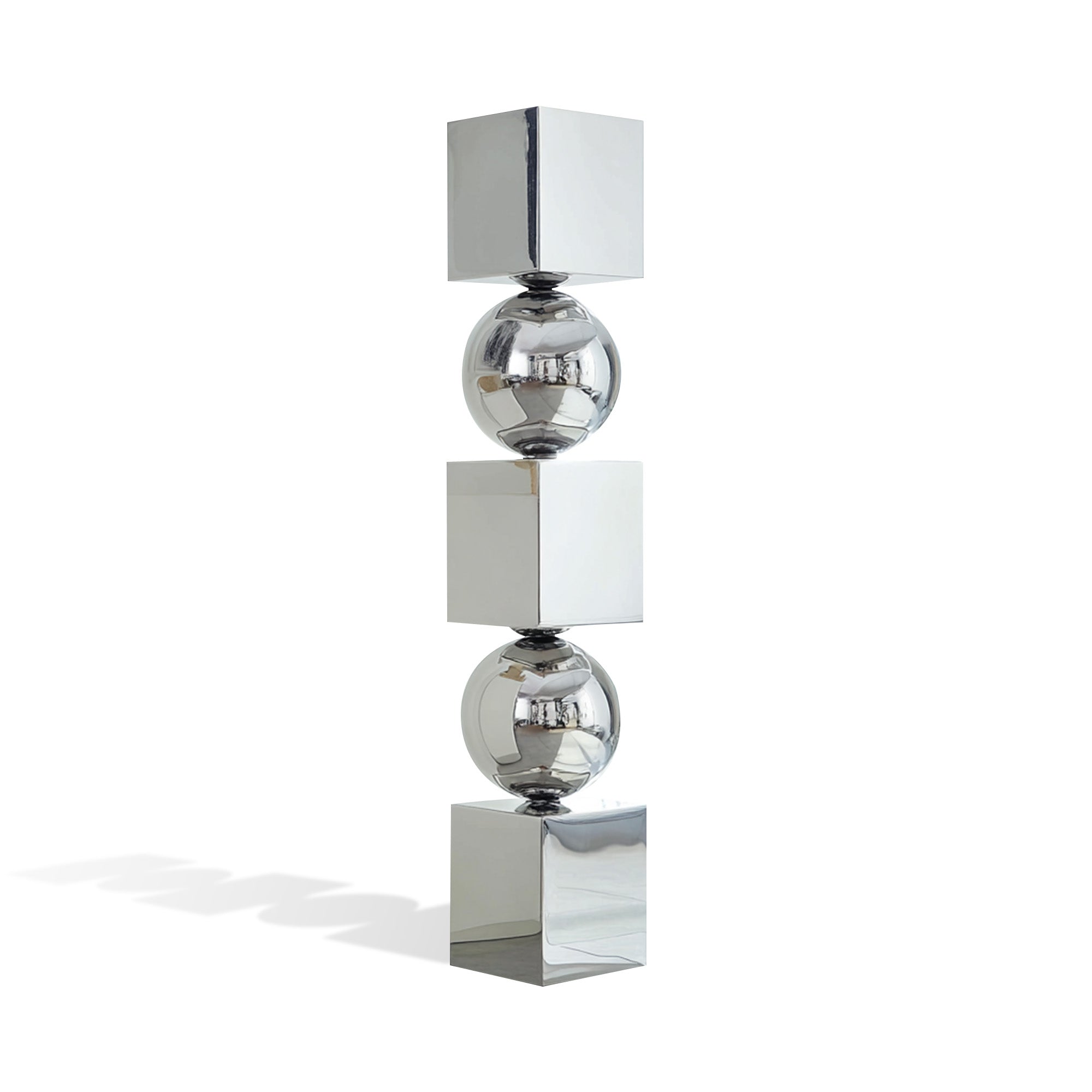 Modern Axis Balance Geometric Sculpture Stainless Steel Floor Sculpture