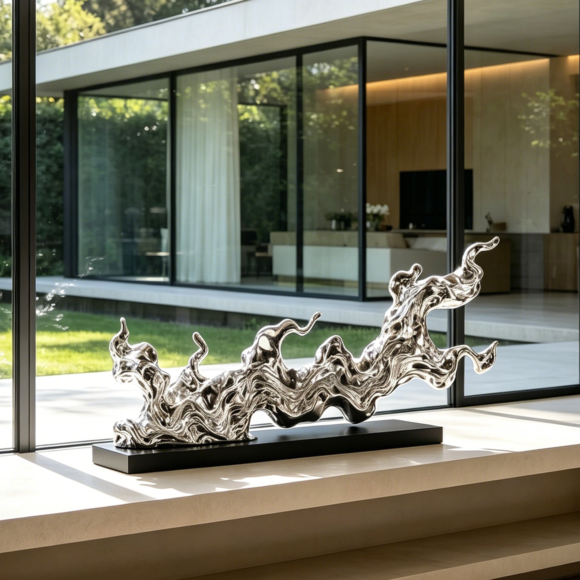 Casting Abstract stainless steel indoor Sculpture