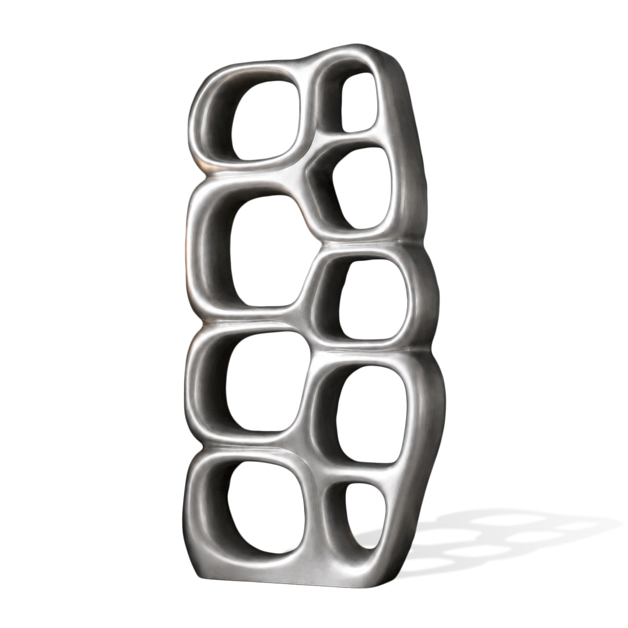 FINEST "Liquid Frame" Stainless Steel Sculptural Display Shelf – Contemporary Mirror Finish Functional Art FS-306