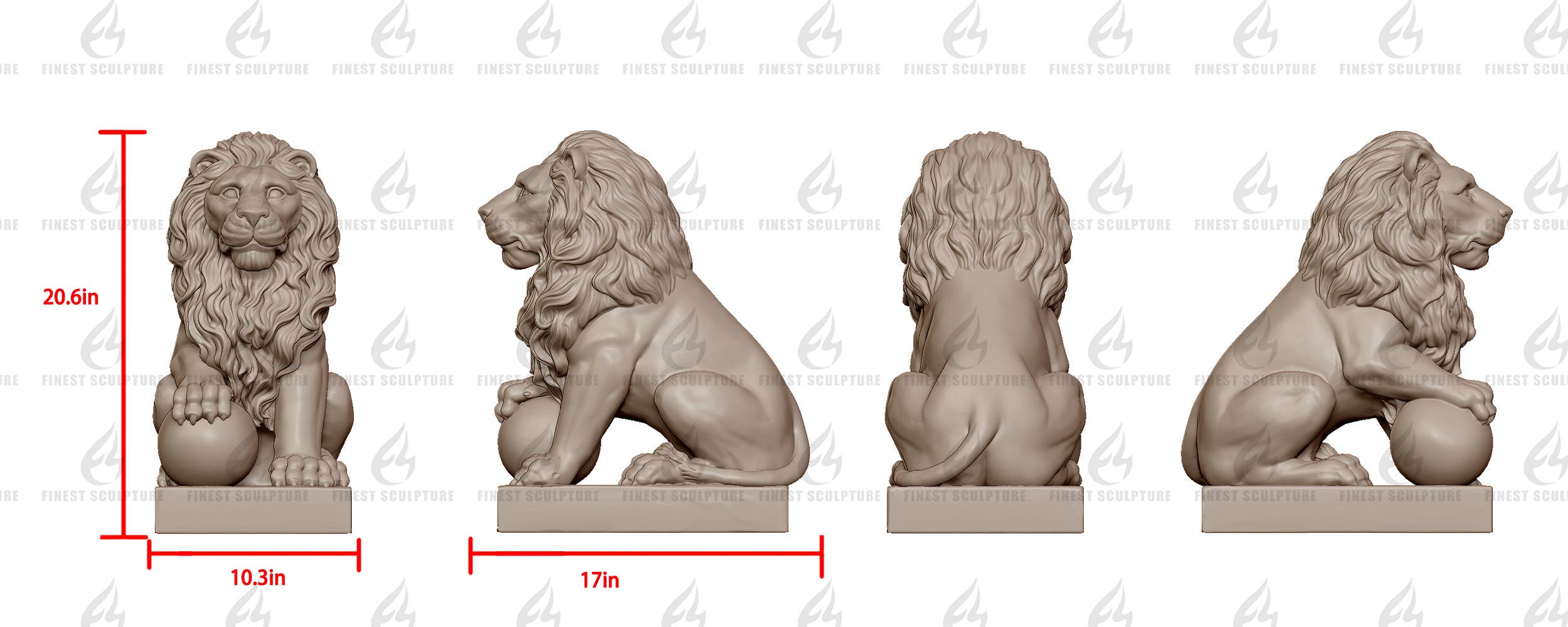 Custom Link for Ash Batra of Custom Sculpture- Lion Statue