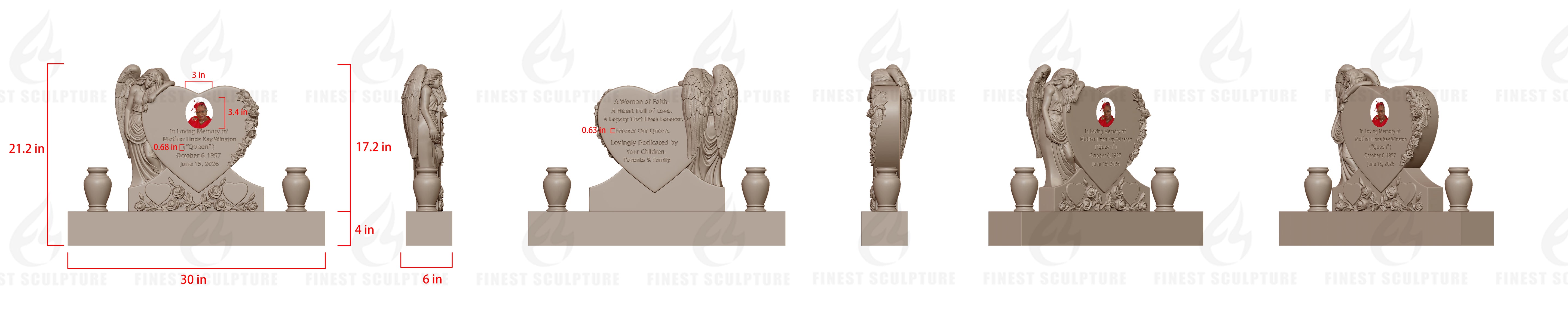 Custom Link for Lawrence Boles of Custom Black Granite Sculpture