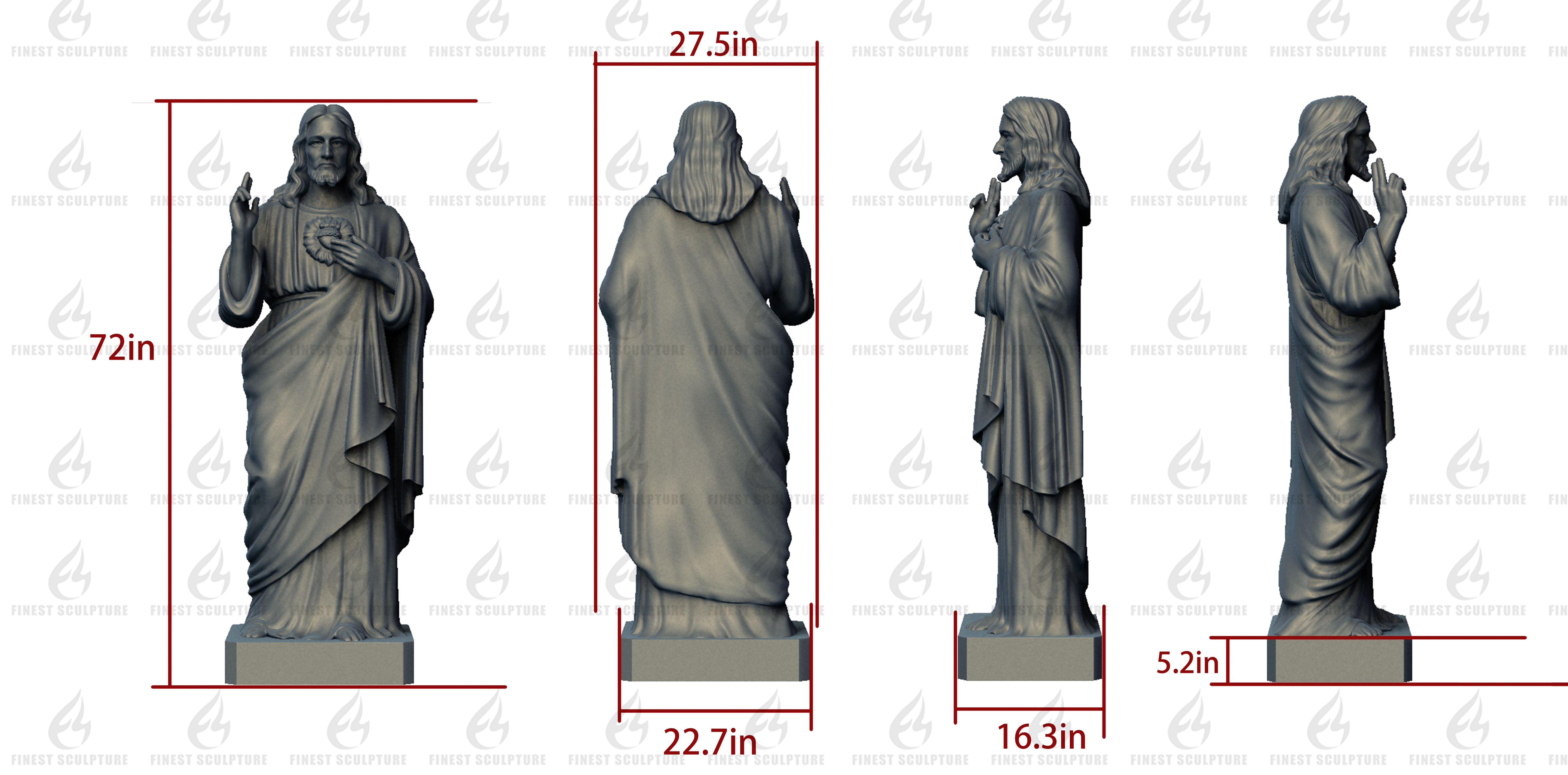 Custom Link for  Thomas Godlewski of Custom Marble Jesus Statue-50% Deposit