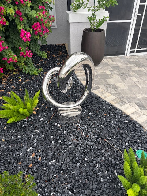 FINEST Sculptures for Sale Mirror Polished Stainless Steel Heart Sculpture FS-067