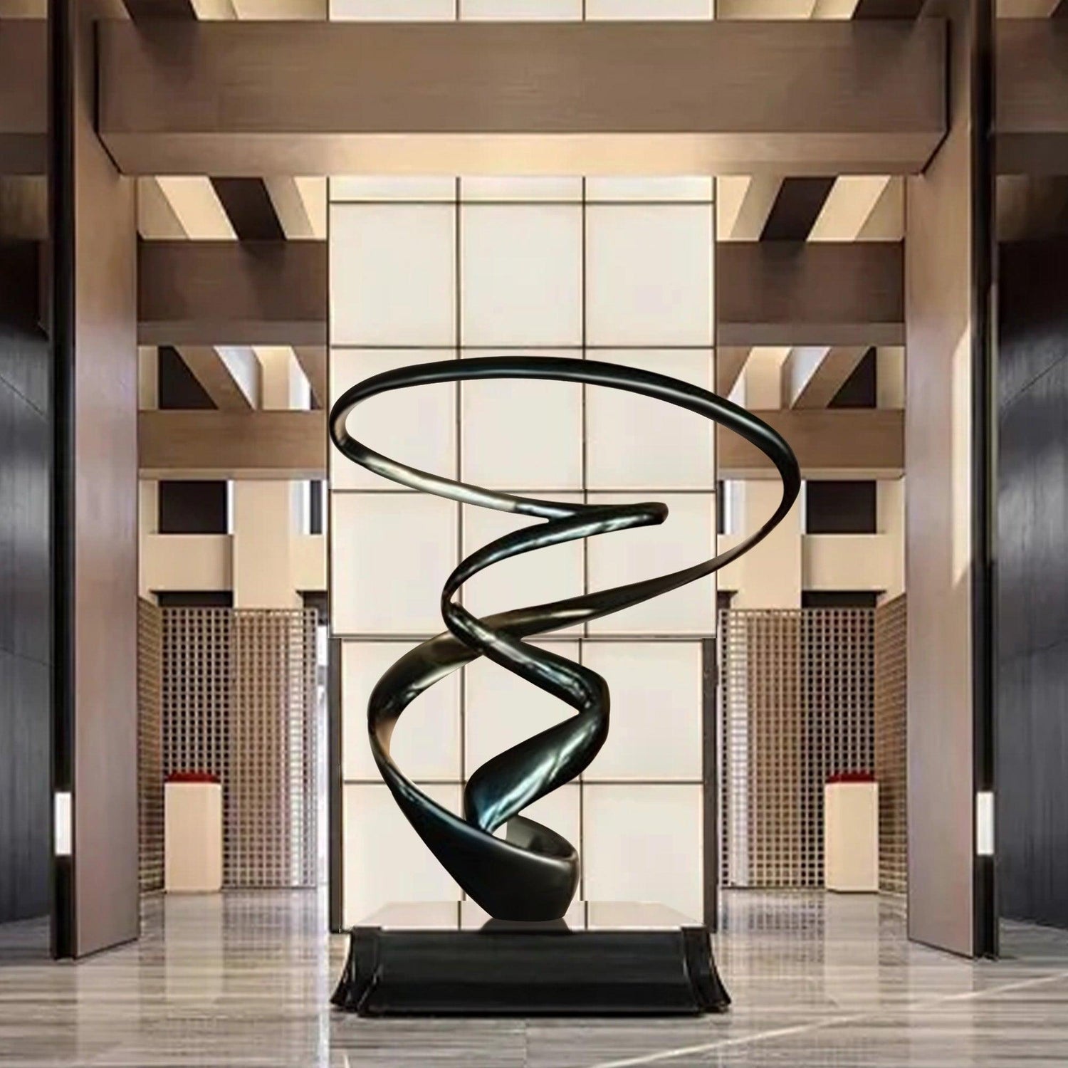 A Modern Black Sculpture Finds Its Home in Muskegon Michigan