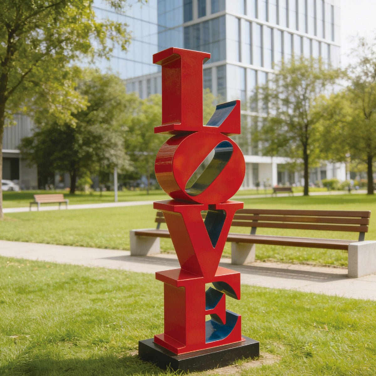 When LOVE Takes Shape: A 72-Inch Painted Stainless Steel Sculpture