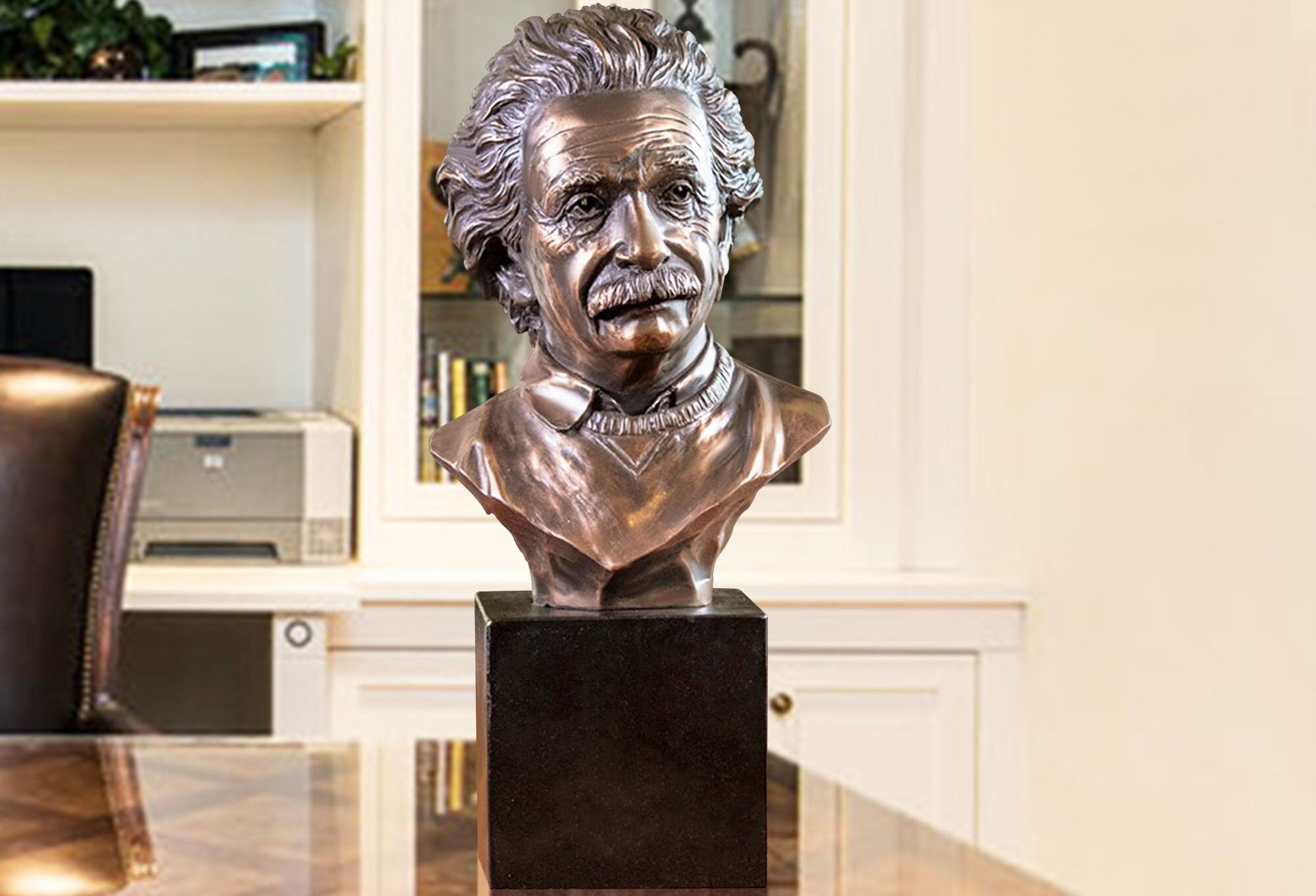 Indoor Bronze Albert Einstein Bust Sculpture