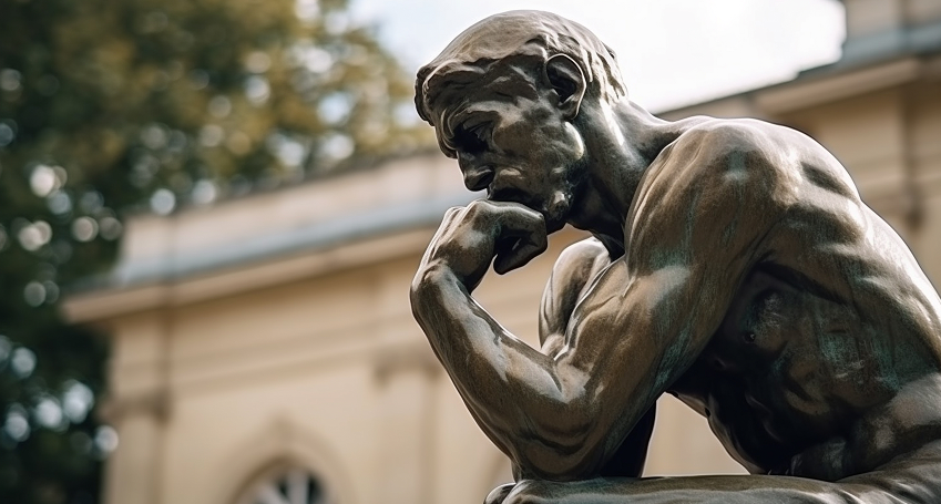 bronze the thinker statue