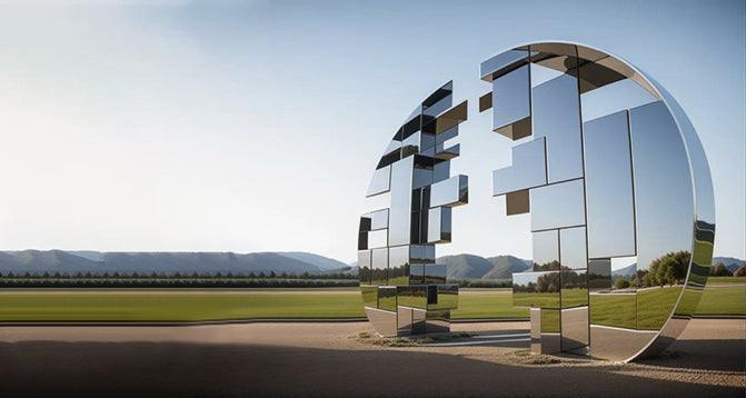 Why can stainless steel sculpture stand out in landscape sculpture?