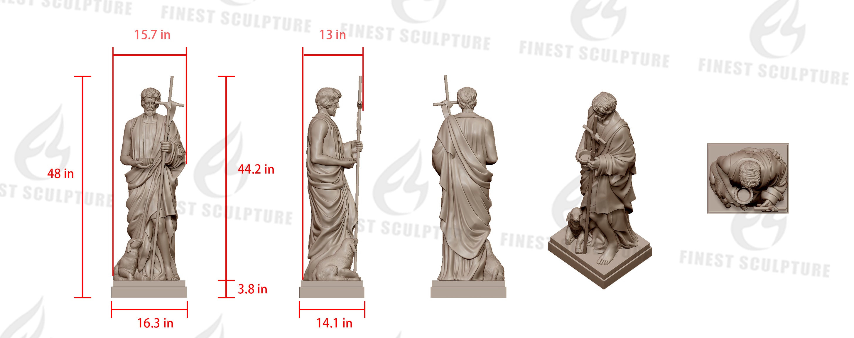 Custom Link for Betsy Cupit of Custom St. John Sculpture-Brass Material