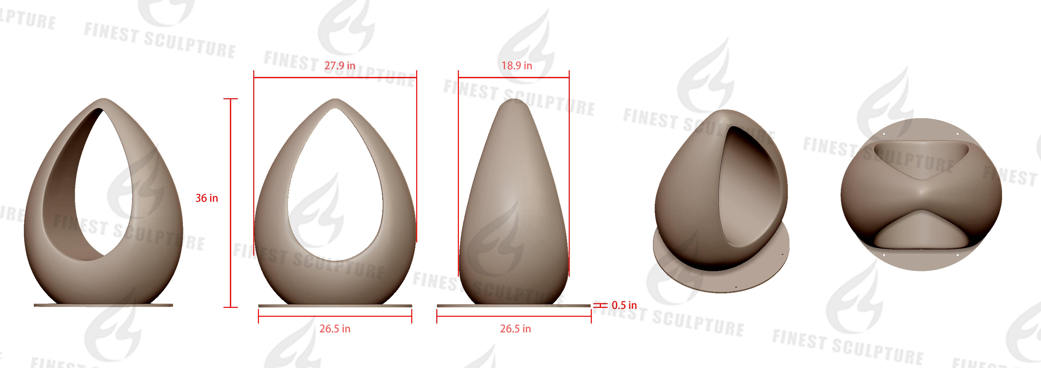 Custom Link for Gabrielle Del Rossi of  Bronze  Sculpture