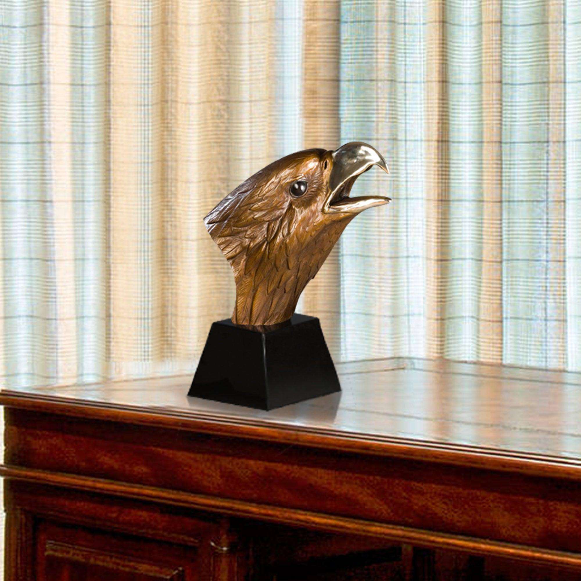 home and office bronze blad eagle sculpture