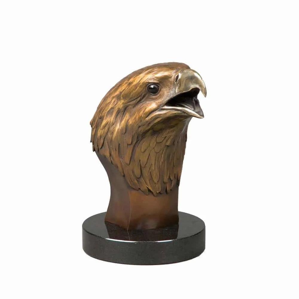 bronze blad eagle head statue