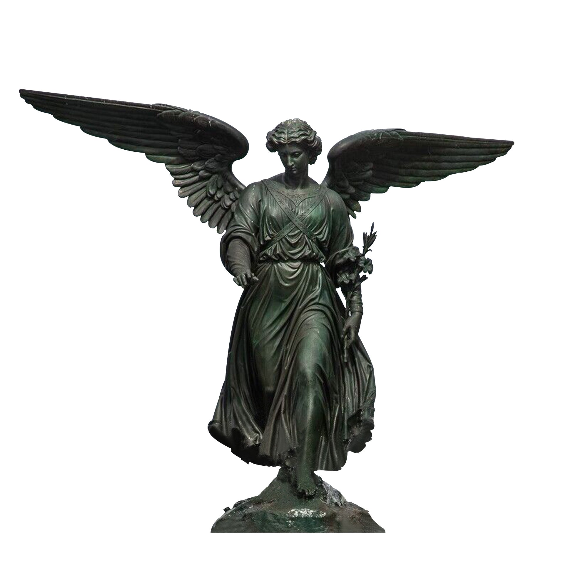 bronze bethesda fountain angel statue