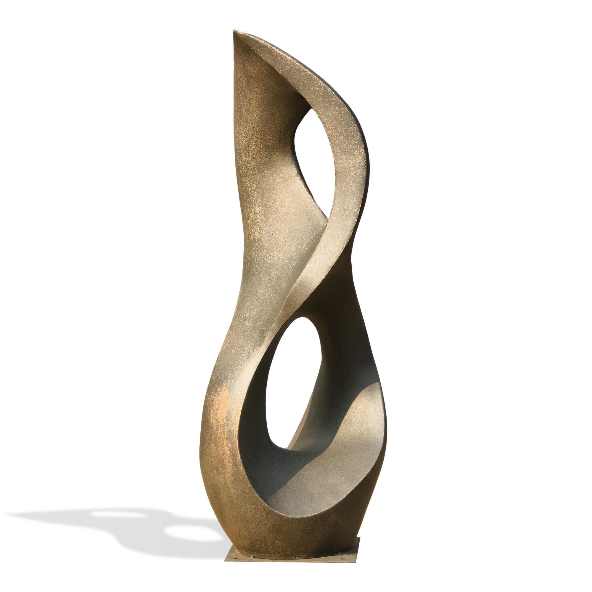 Contemporary abstract bronze artwork for landscape decoration and outdoor rest sites