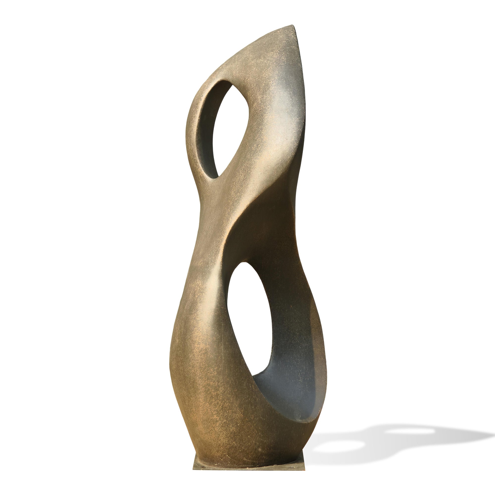 Contemporary bronze abstract statue for outdoor spaces, perfect for courtyards and terraces