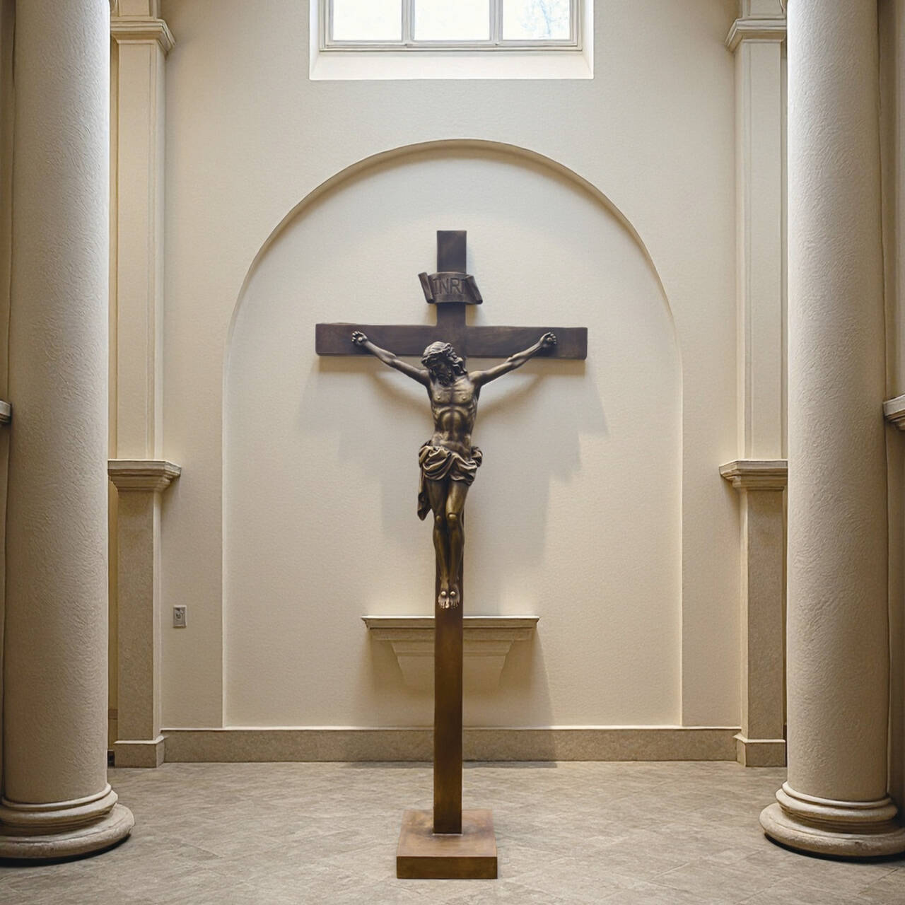 FINEST Crucifixion of Christ – Bronze Crucifix Sculpture Replica for Churches and Sacred Interior Spaces FB-160