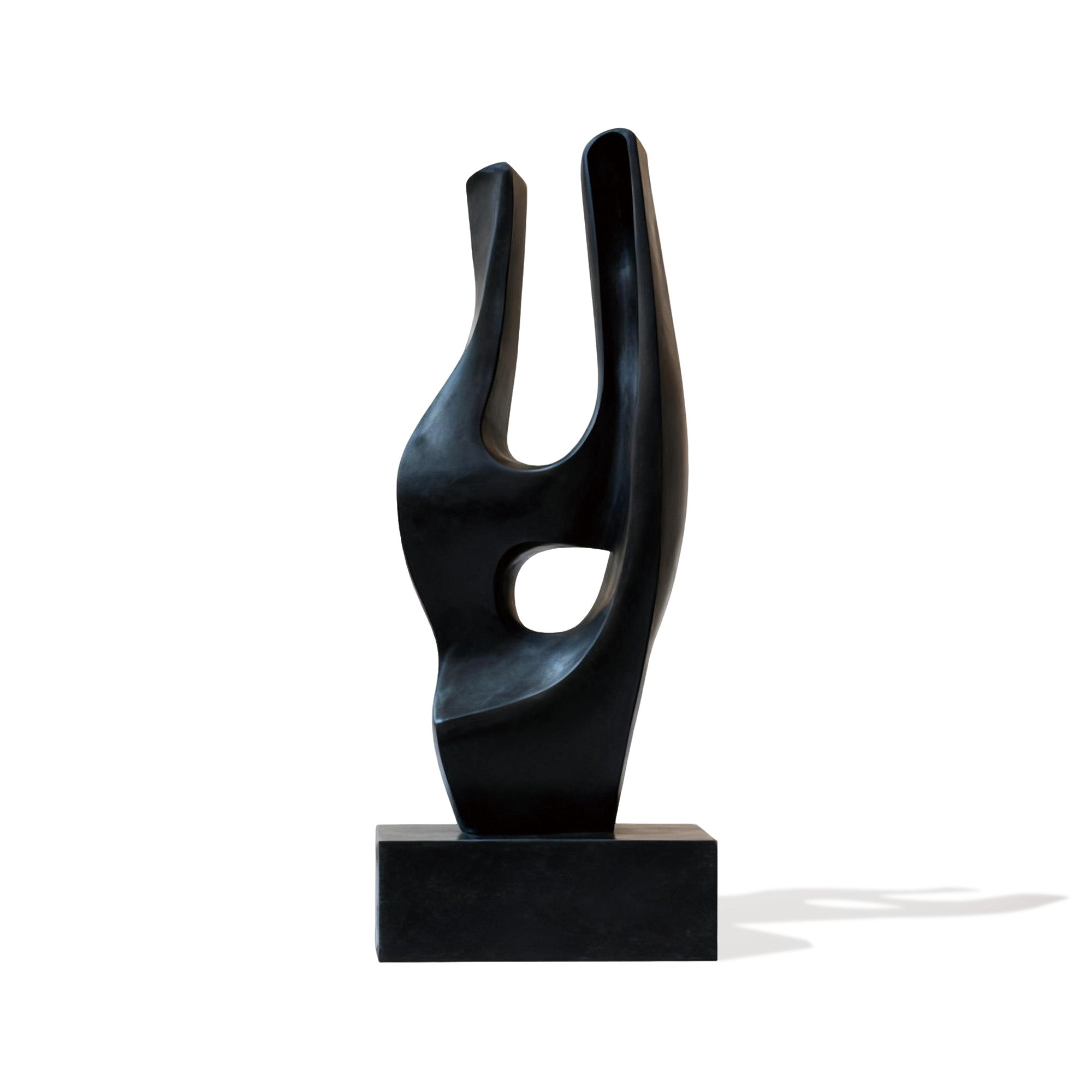 FINEST "Fluid Reverie" Dark Antique Bronze Sculpture Elegant Modern Art for Luxury Gardens & Interior Decor  FB-161