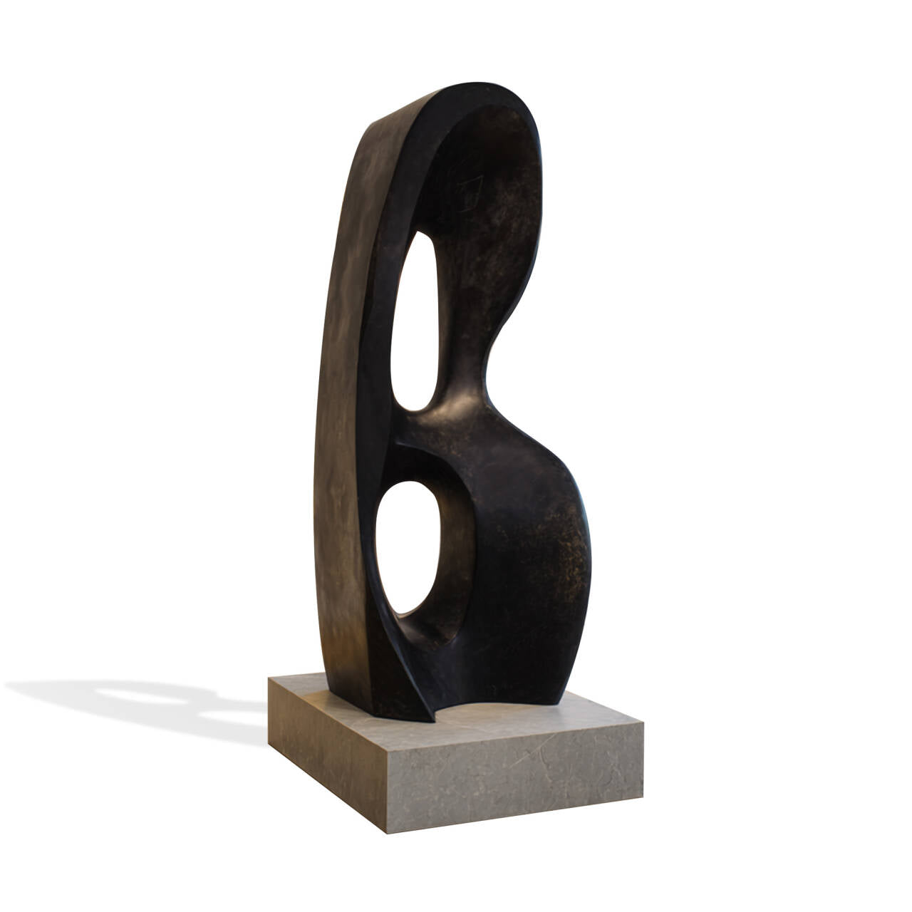 Abstract sculpture on a white background