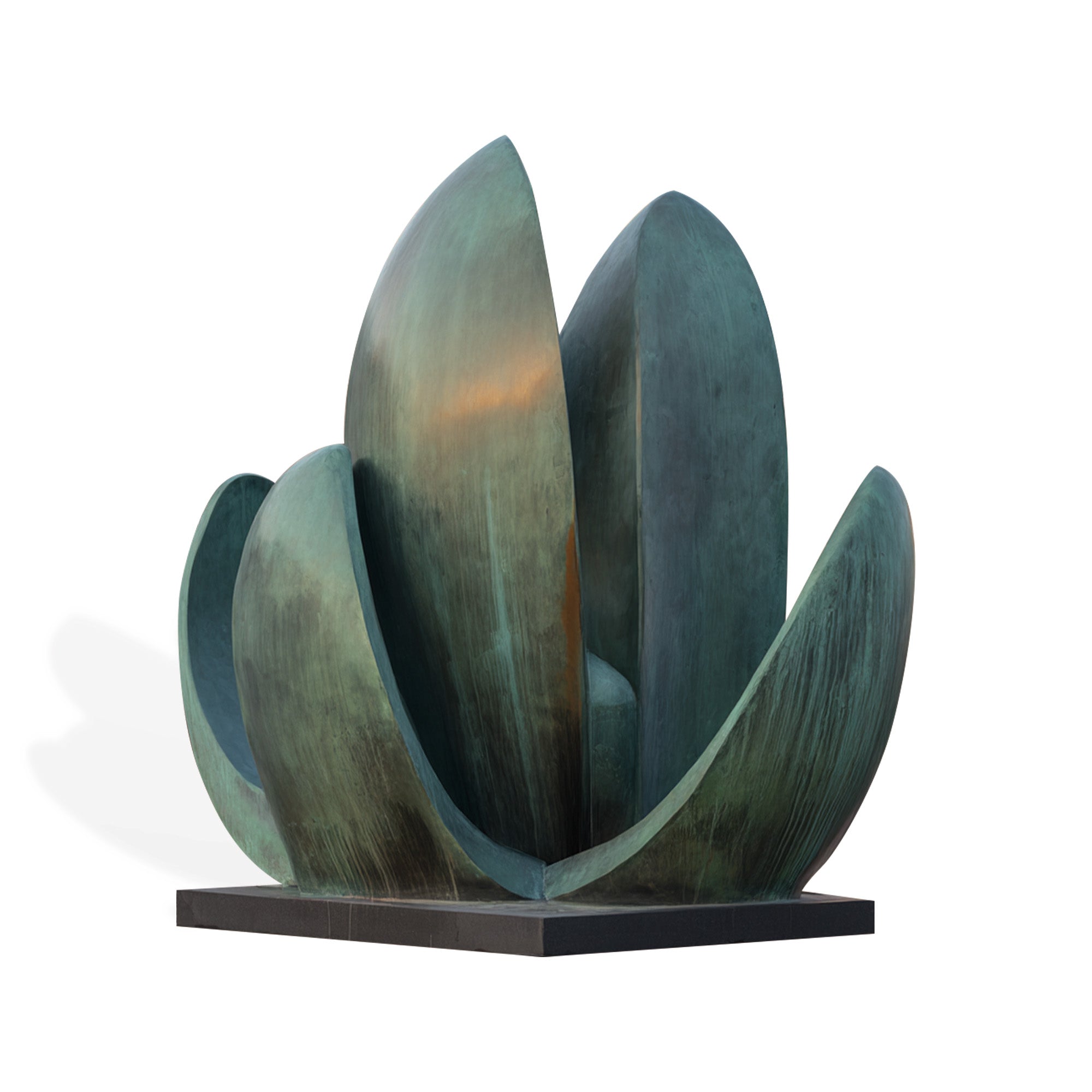 Decorative sculpture resembling a succulent plant on a white background