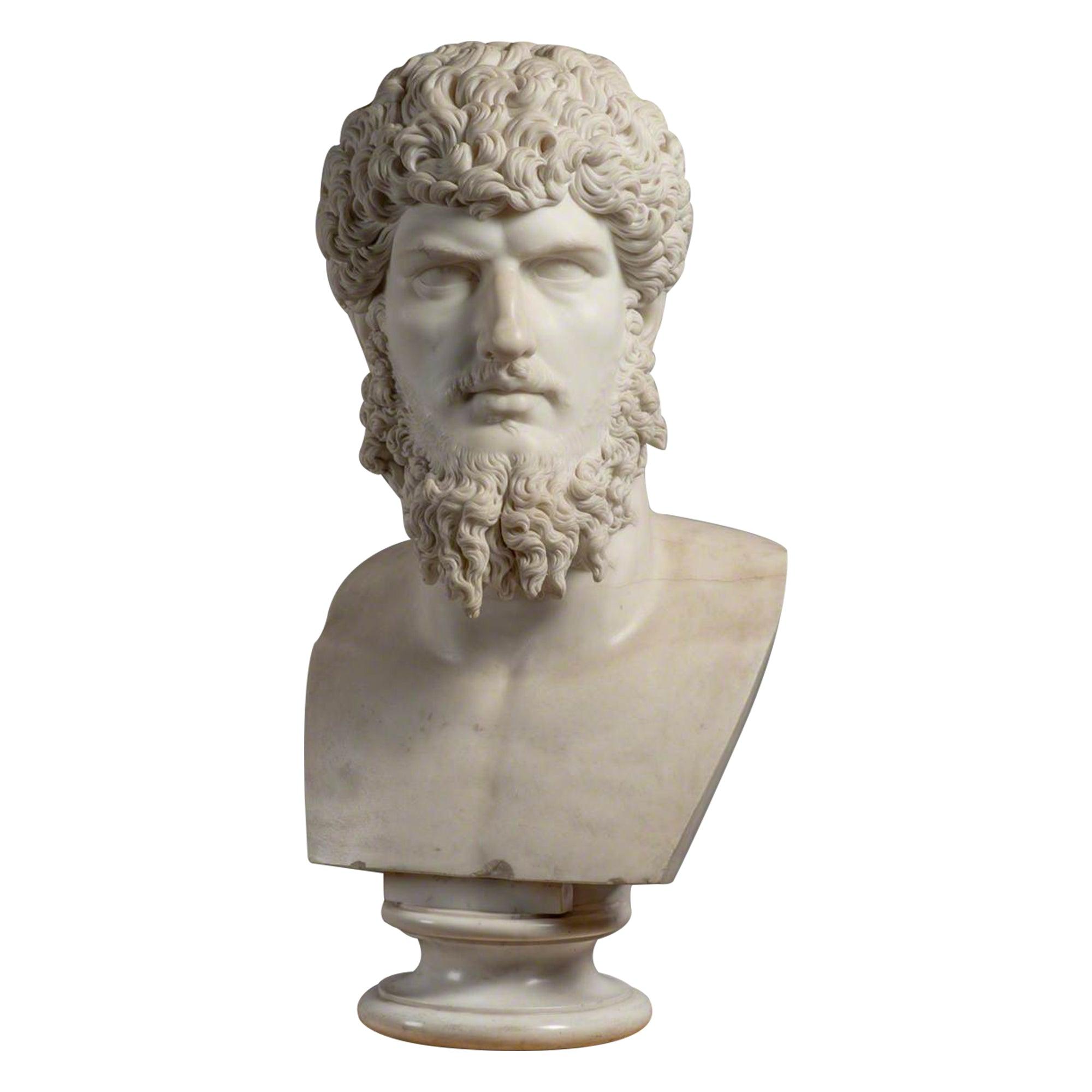 Marble Bust Statue Lucius Verus