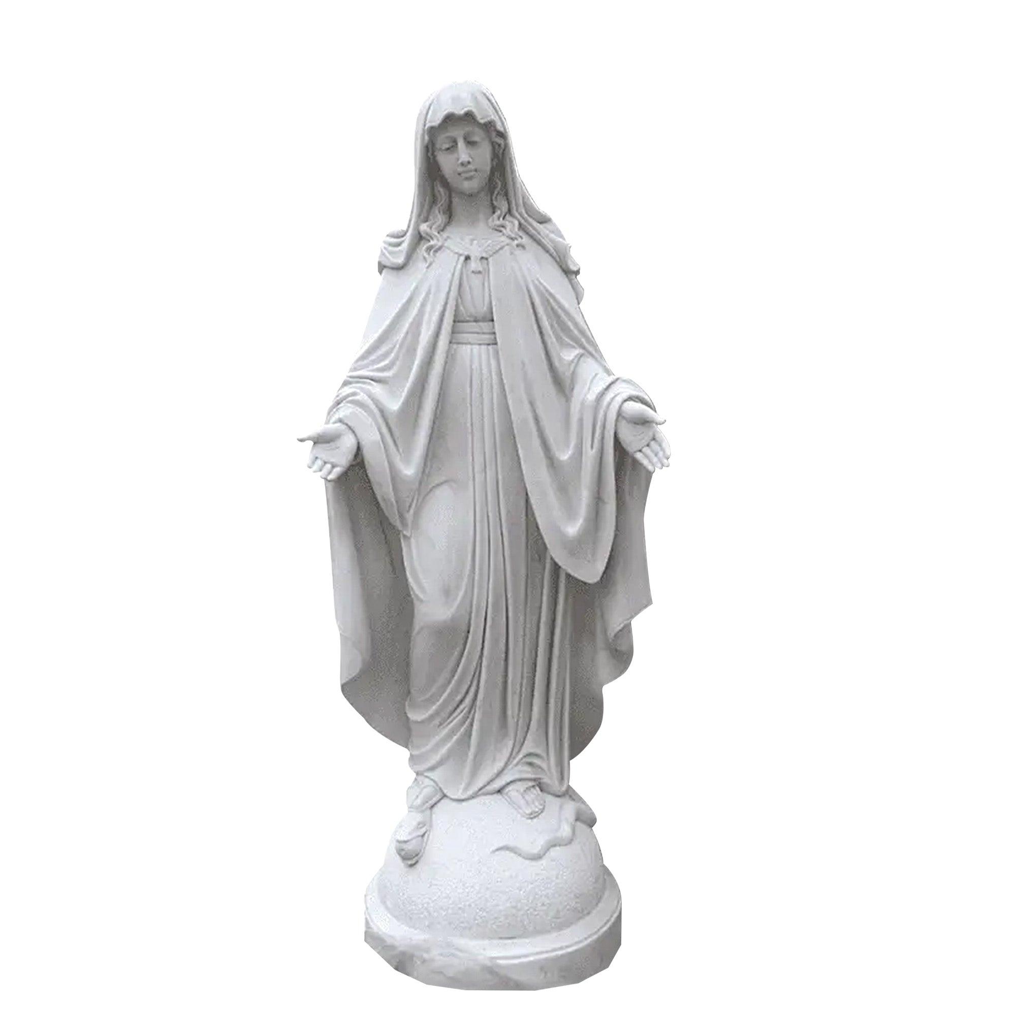 immaculate conception sculpture with base