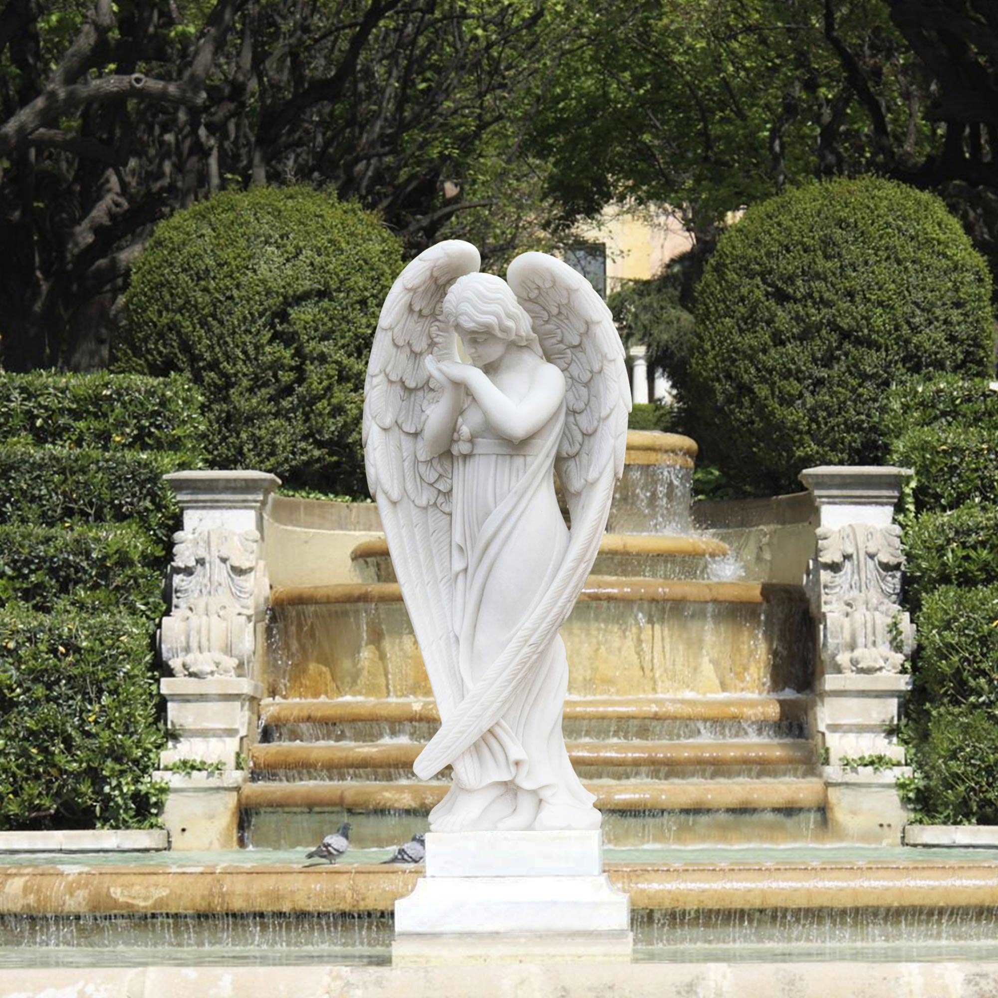 pray angel statue garden sculpture decor