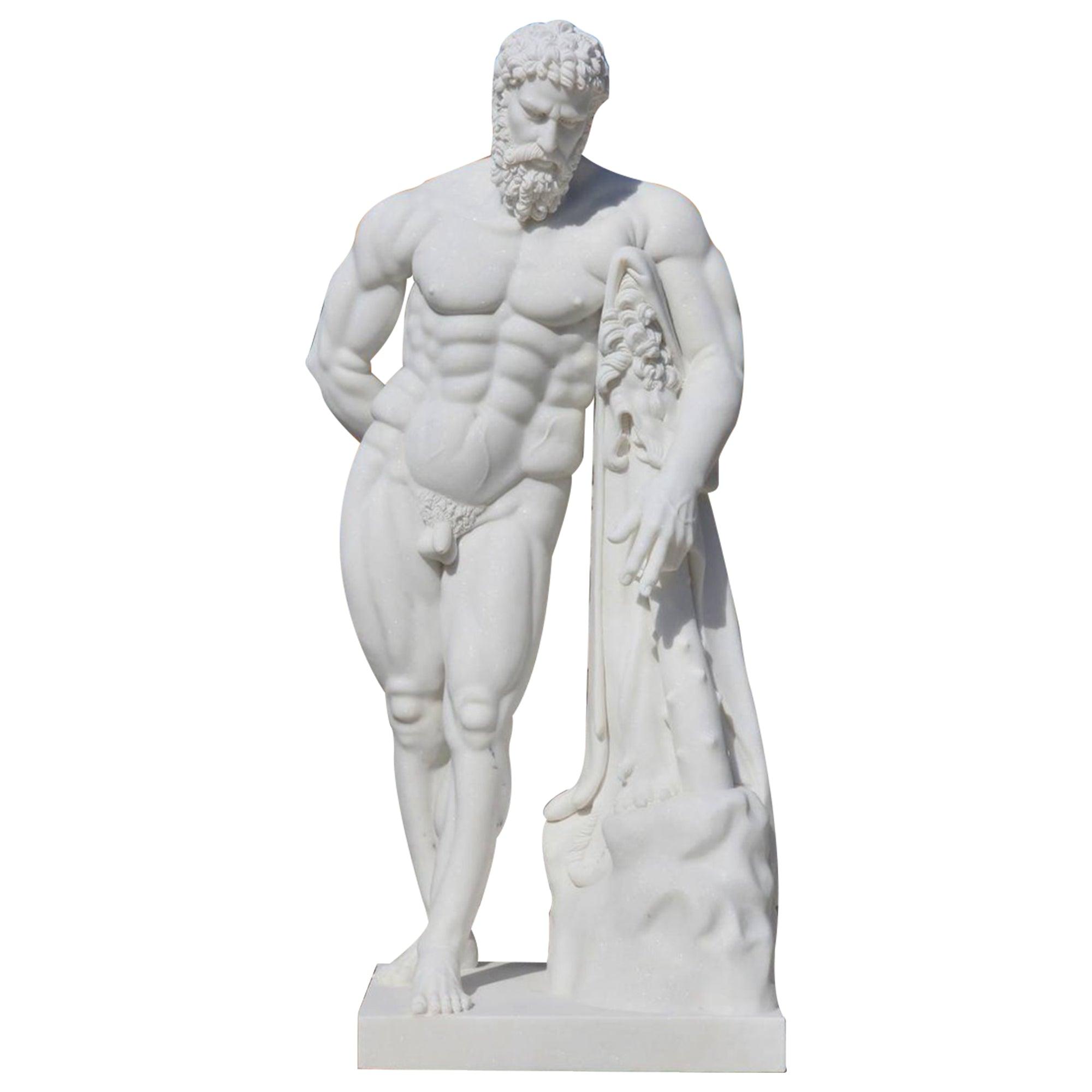 life size handmade marble Farnese Hercules fomangod statue