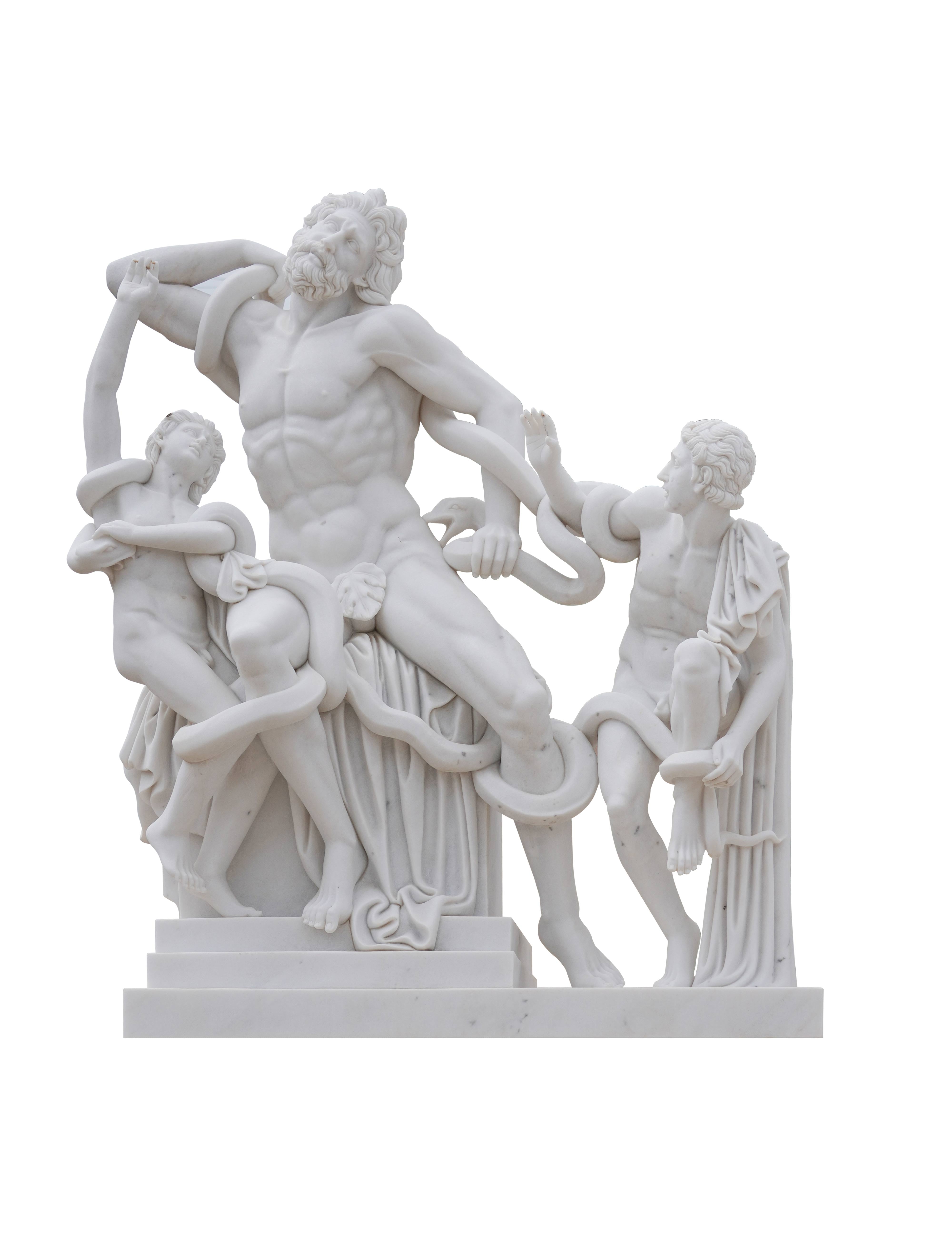 Marble Statue Laocoon and His Sons Sculpture Reproduction