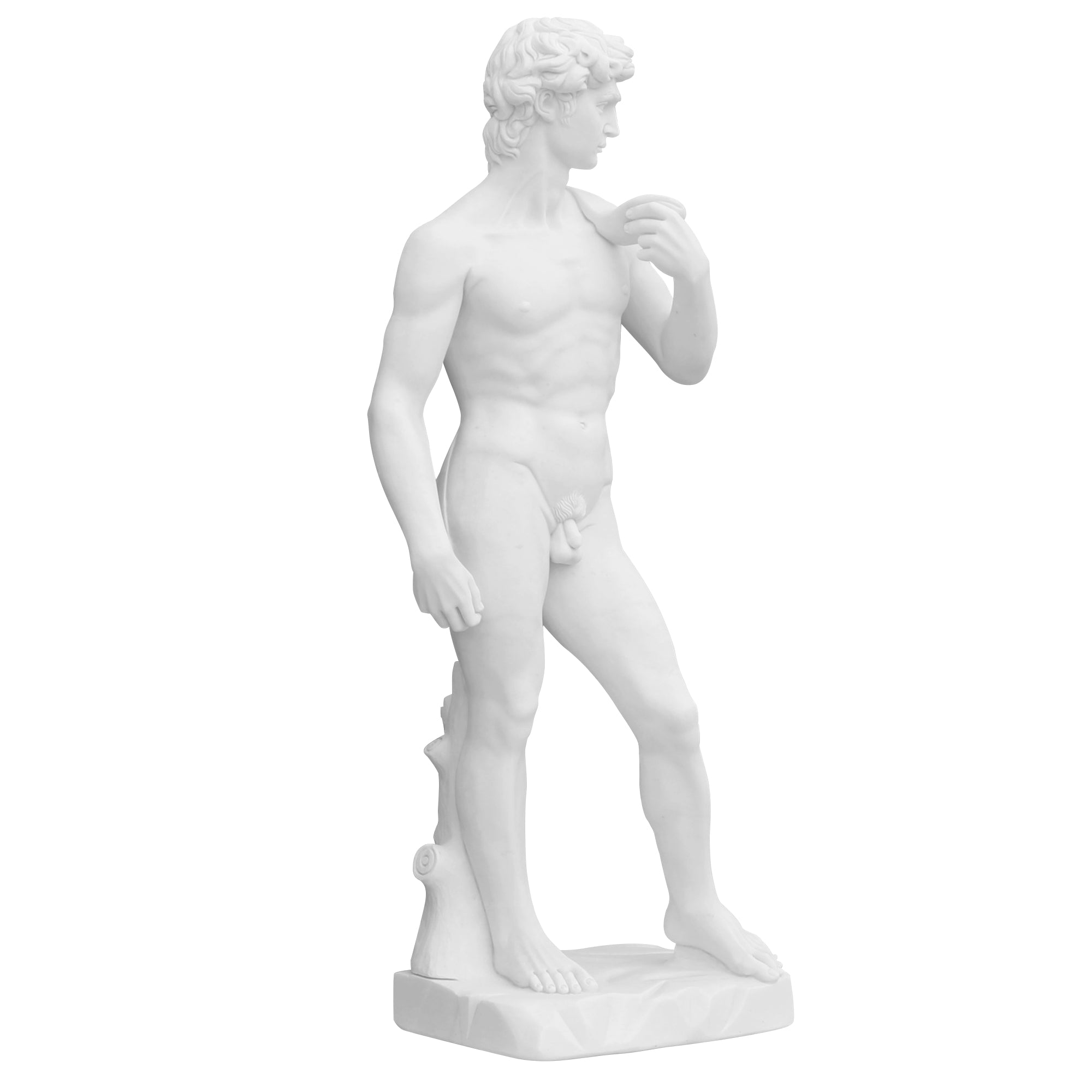 Replica of Michelangelo's David statue in marble 