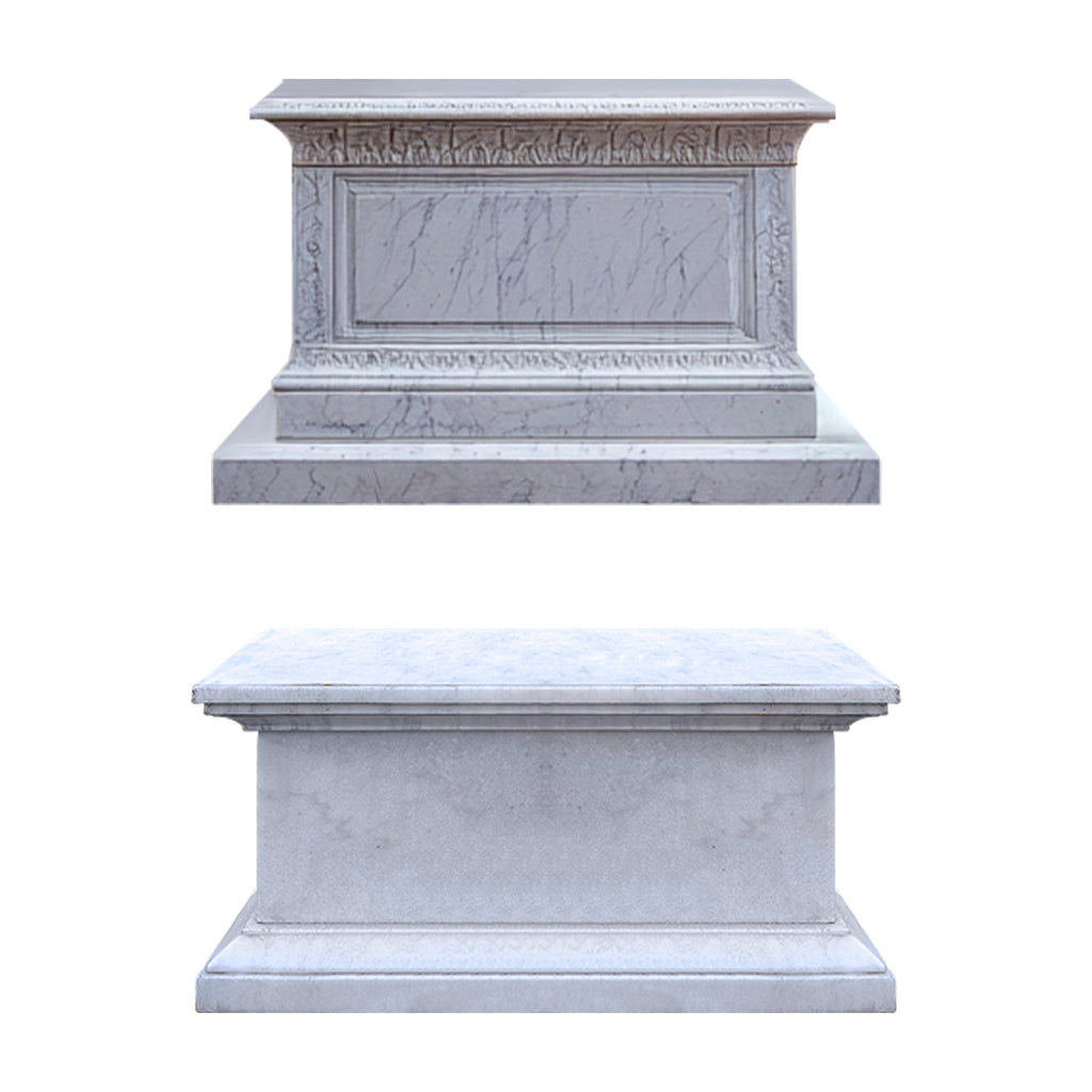 square white marble base