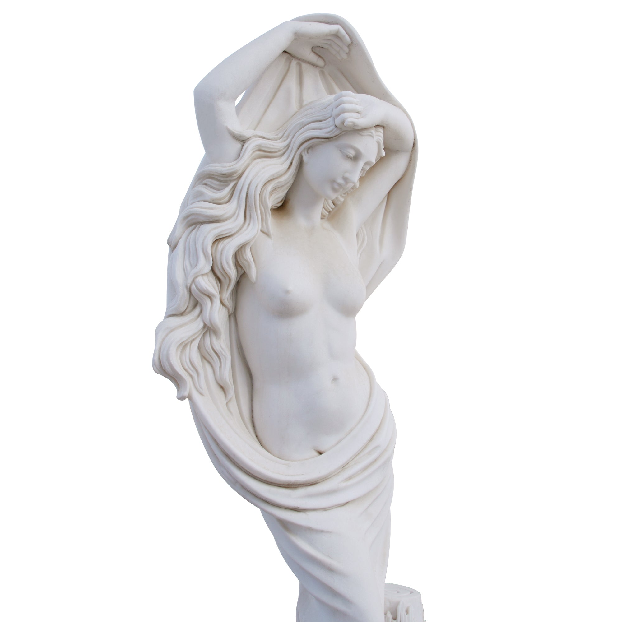 marble statue of a dancing lady, an elegant garden statue sculpture artwork